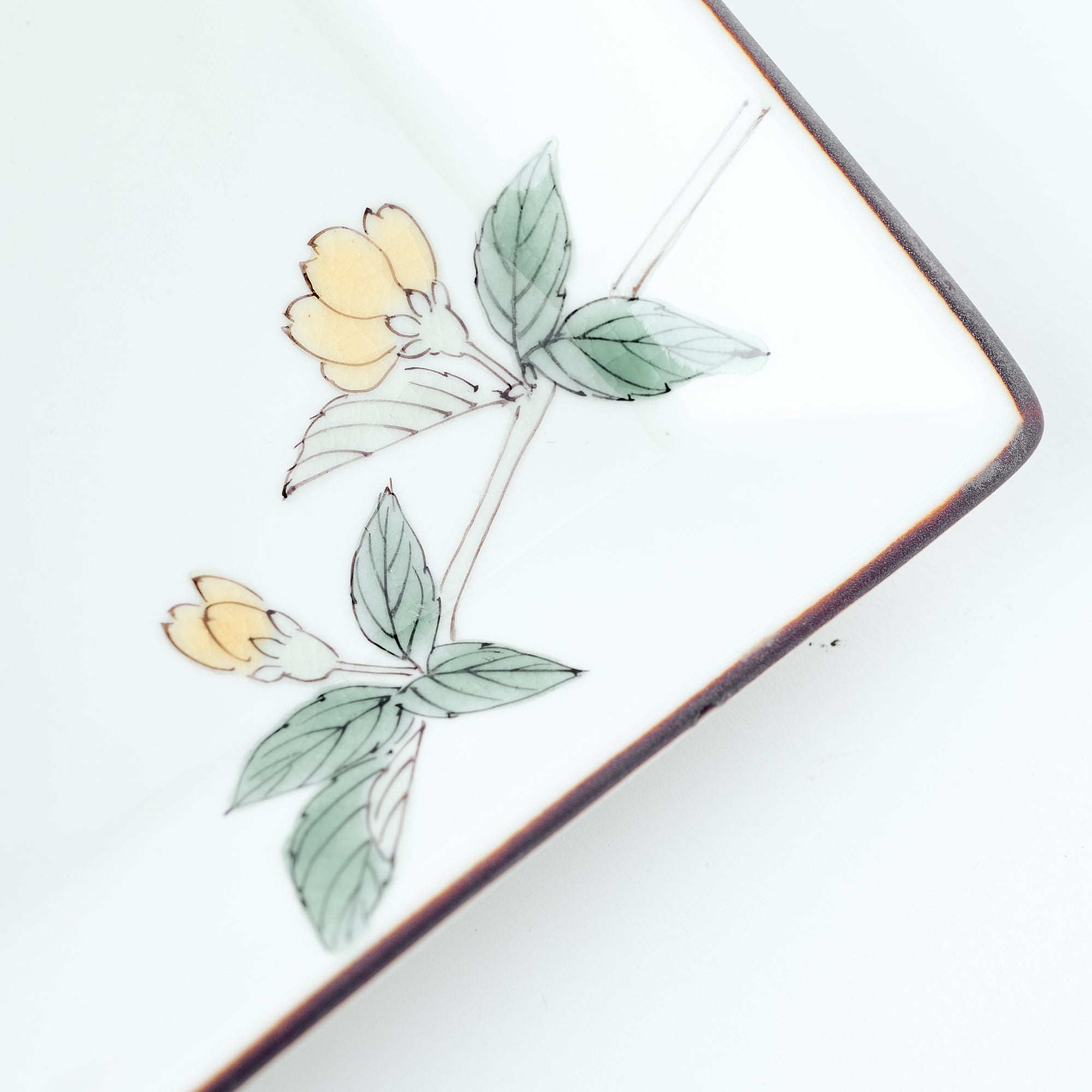 Bird and Botanicals Square Side Plate - JAPAN KUTANI SHOP