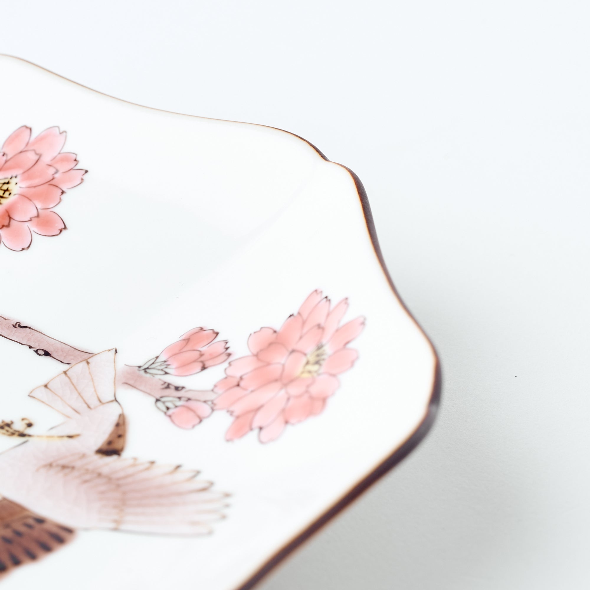 Bird and Botanicals Octagonal Side Plate - JAPAN KUTANI SHOP