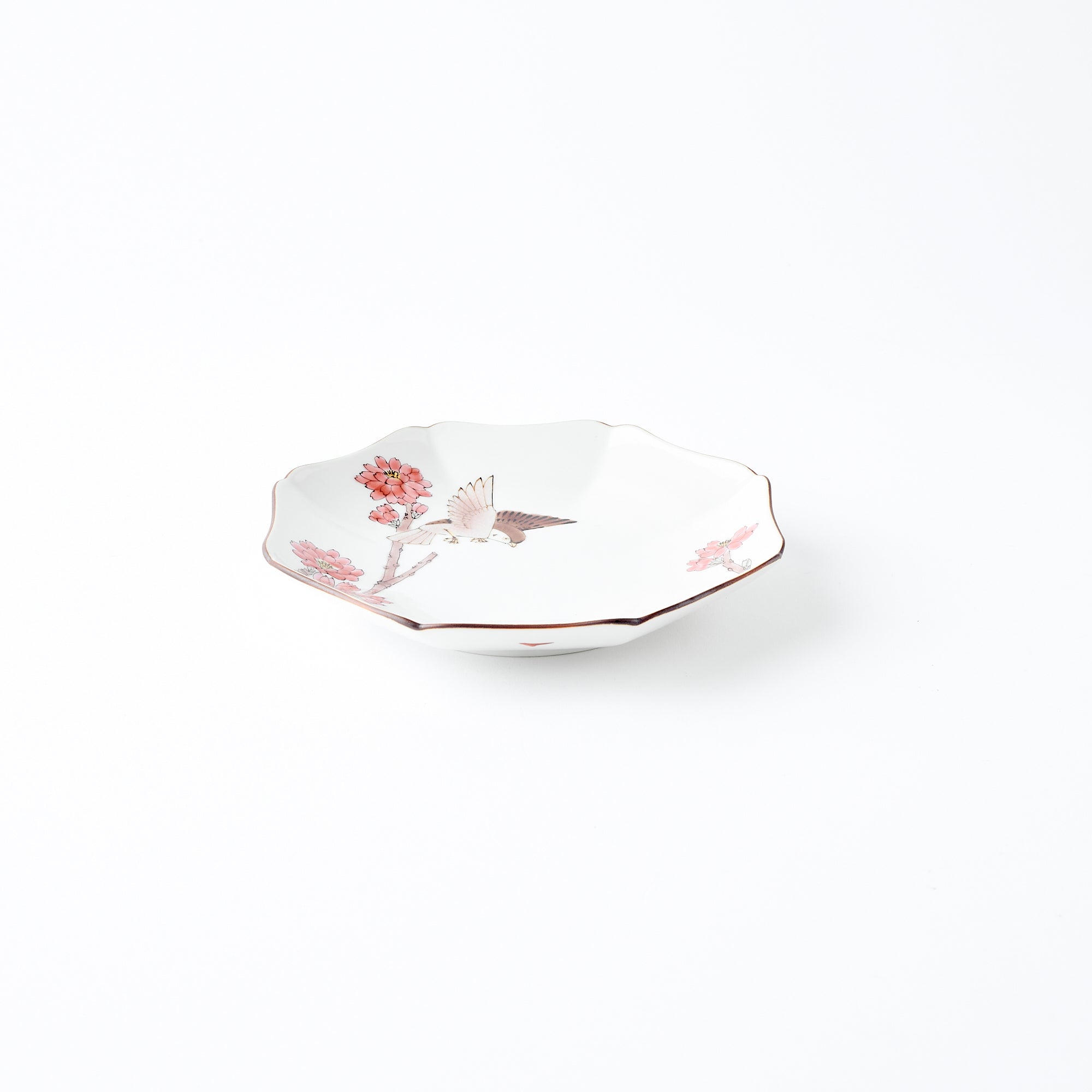 Bird and Botanicals Octagonal Side Plate - JAPAN KUTANI SHOP