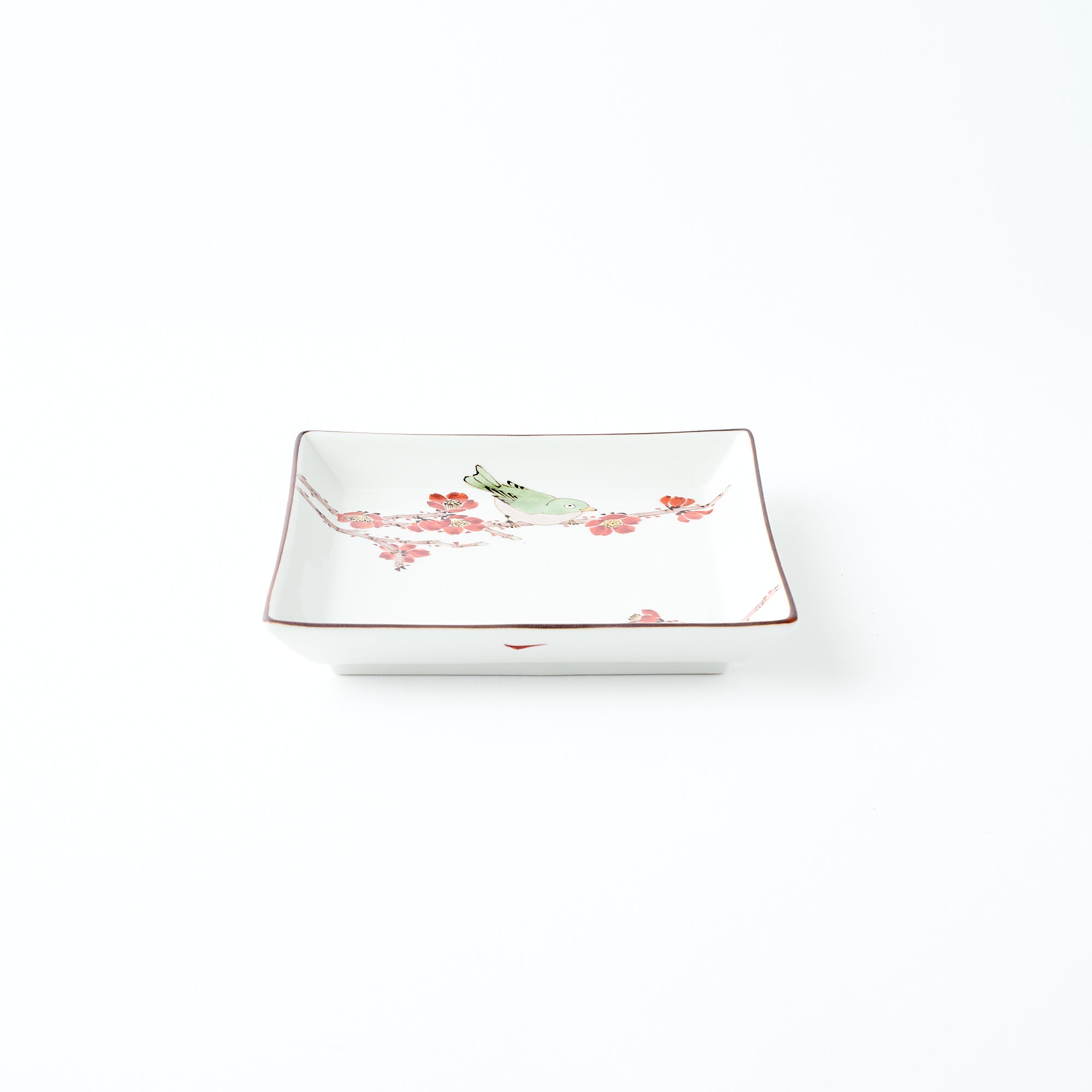 Bird and Botanicals Square Side Plate - JAPAN KUTANI SHOP