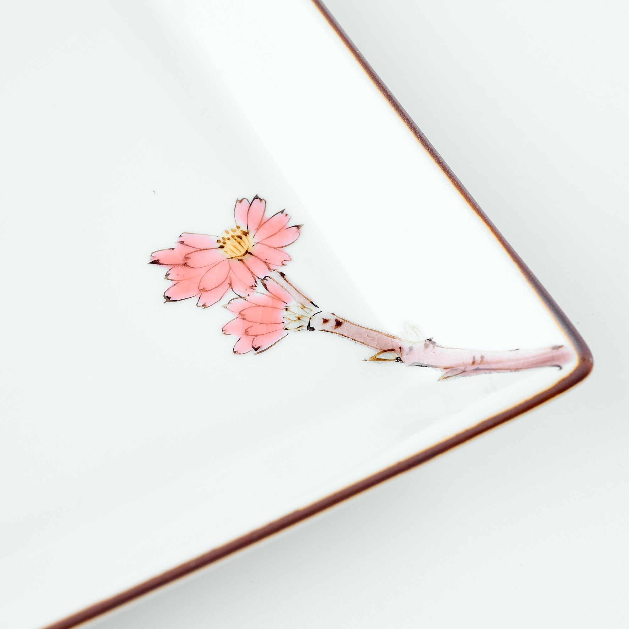 Bird and Botanicals Square Side Plate - JAPAN KUTANI SHOP