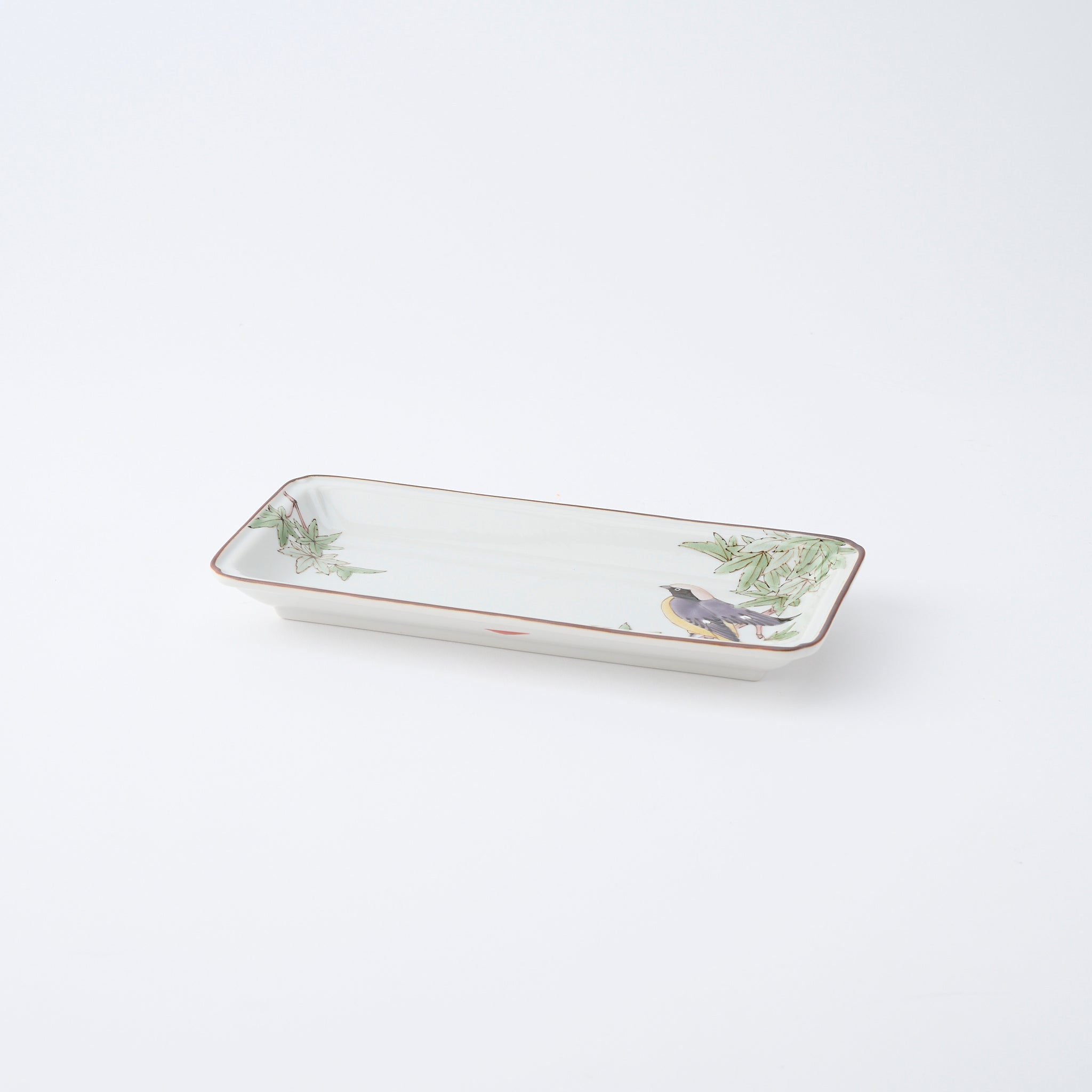 Bird and Botanicals Rectangular Dinner Plate - JAPAN KUTANI SHOP