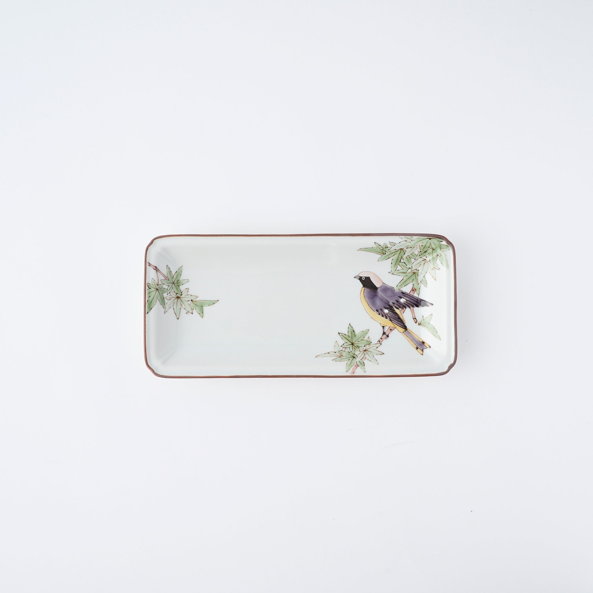Bird and Botanicals Rectangular Dinner Plate - JAPAN KUTANI SHOP