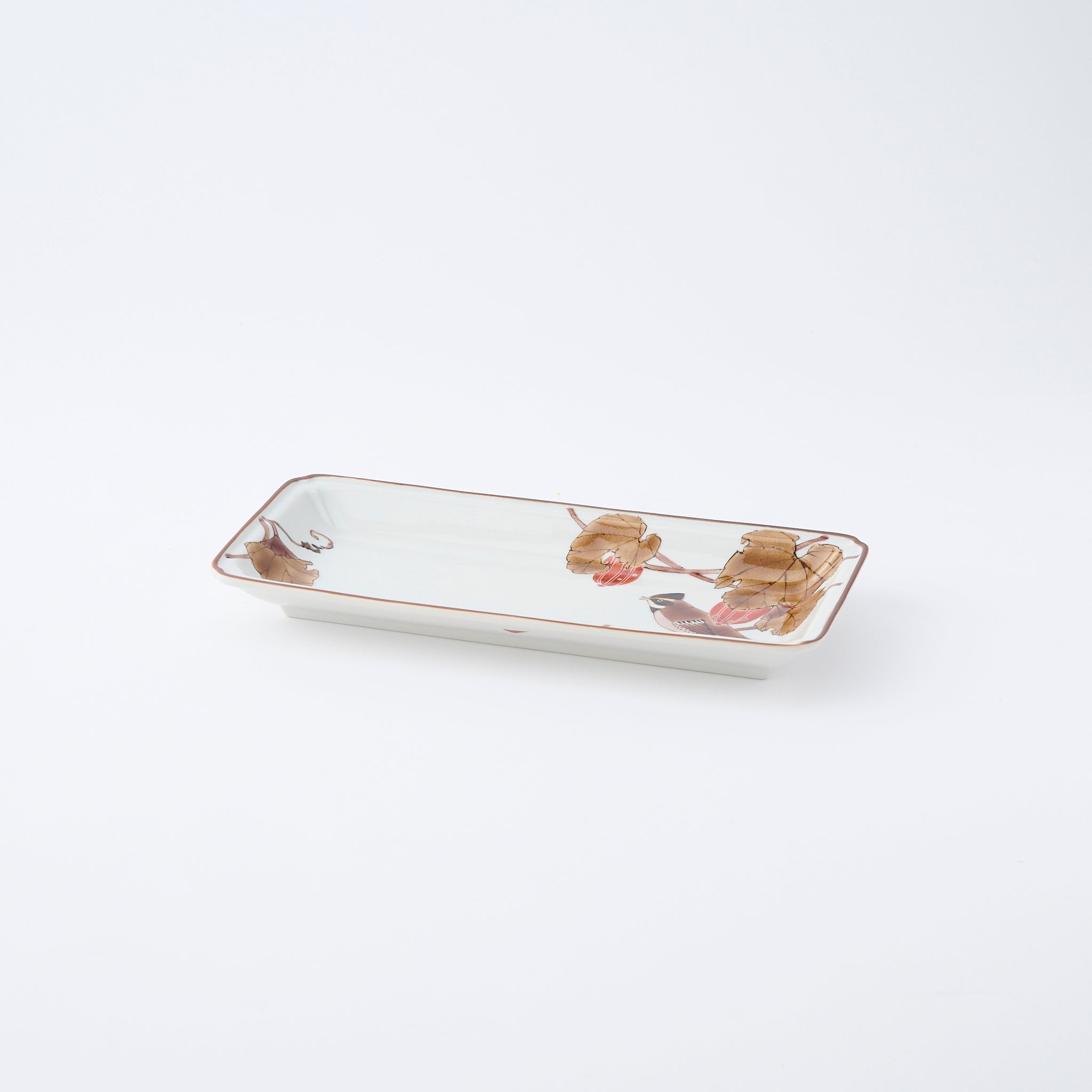 Bird and Botanicals Rectangular Dinner Plate - JAPAN KUTANI SHOP