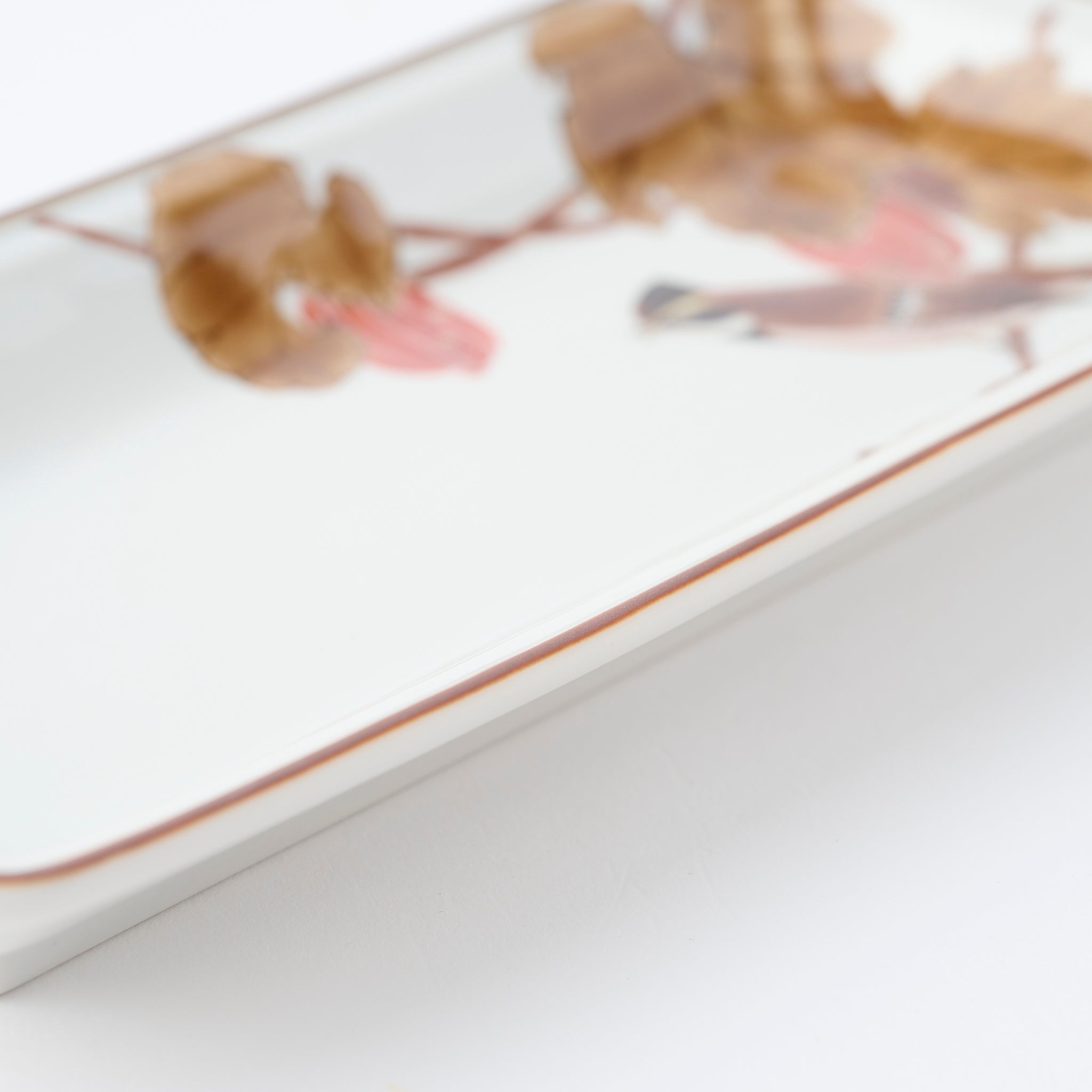 Bird and Botanicals Rectangular Dinner Plate - JAPAN KUTANI SHOP