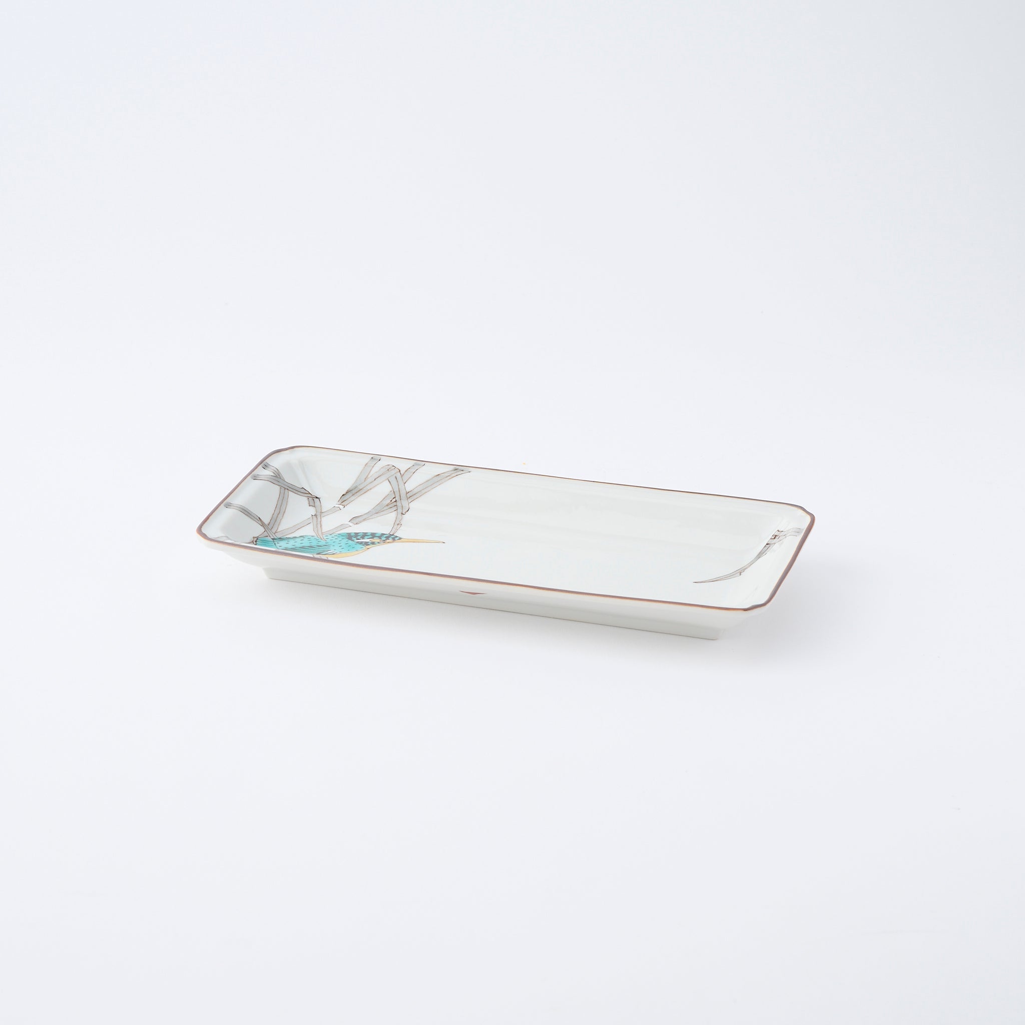 Bird and Botanicals Rectangular Dinner Plate - JAPAN KUTANI SHOP
