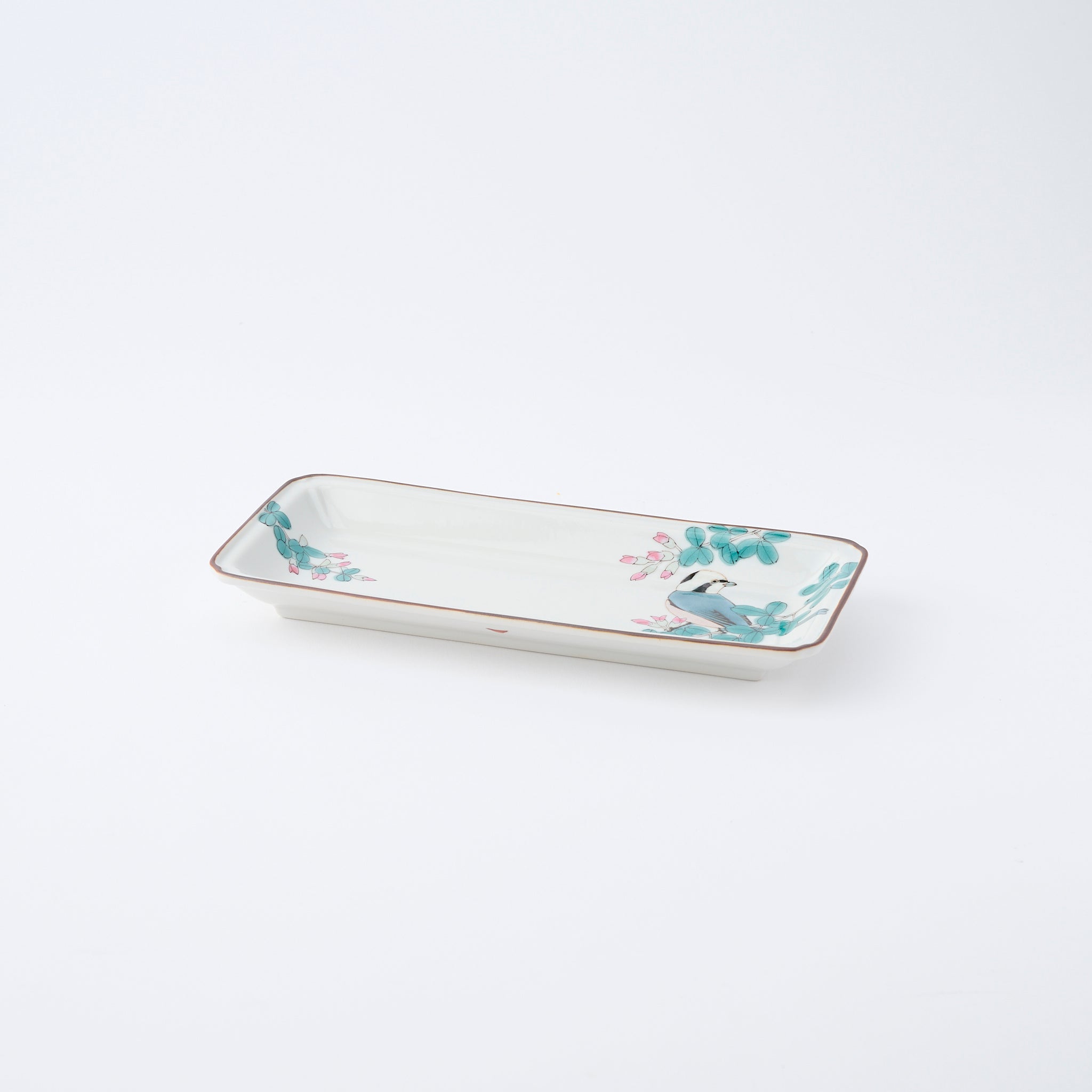 Bird and Botanicals Rectangular Dinner Plate - JAPAN KUTANI SHOP