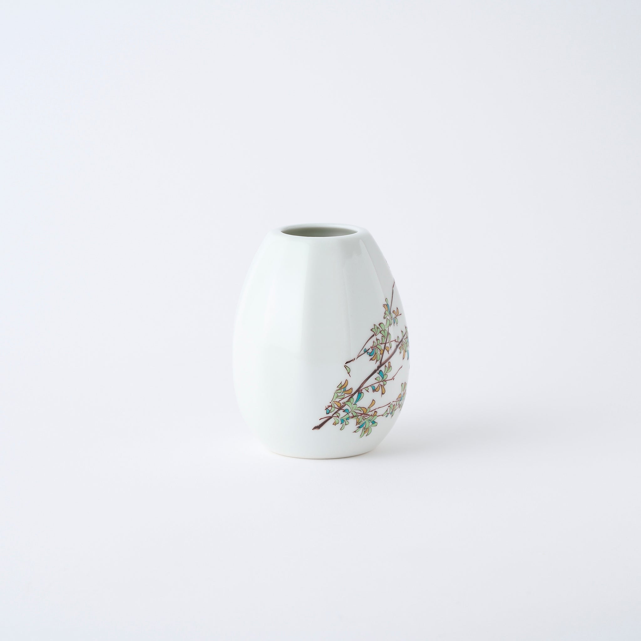 Kingfisher Bird Faceted Flower Vase - JAPAN KUTANI SHOP