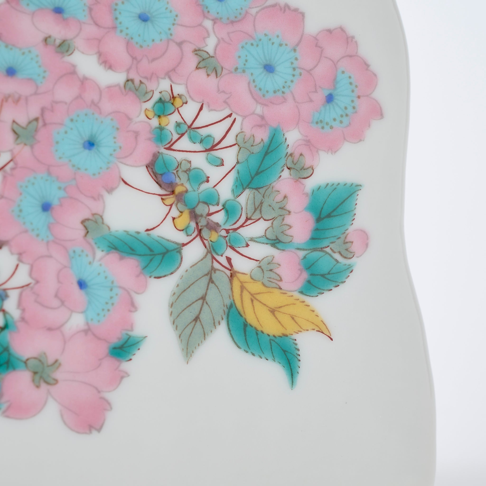 Weeping Sakura Tree Rectangular Flower Vase - JAPAN KUTANI SHOP