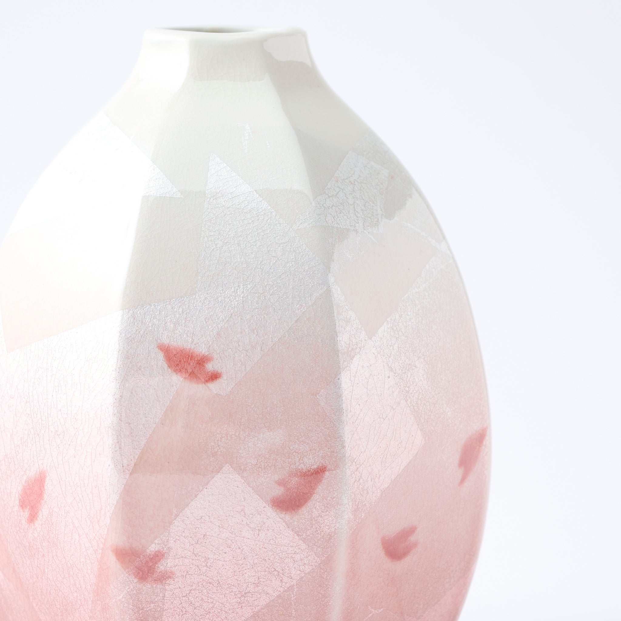 Ginsai Dancing Sakura Flower Vase - JAPAN KUTANI SHOP