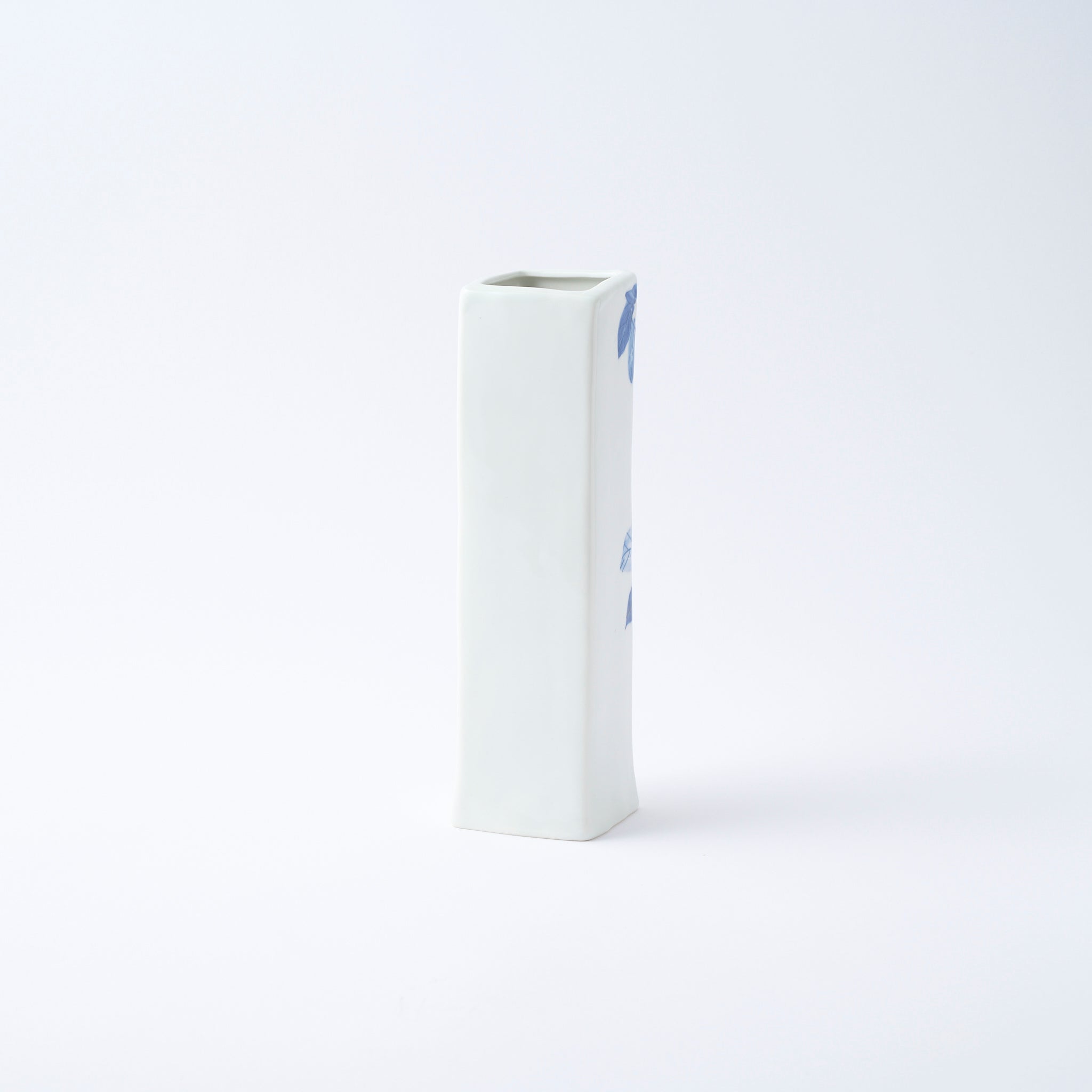 Blue Flower Camellia Flower Vase - JAPAN KUTANI SHOP