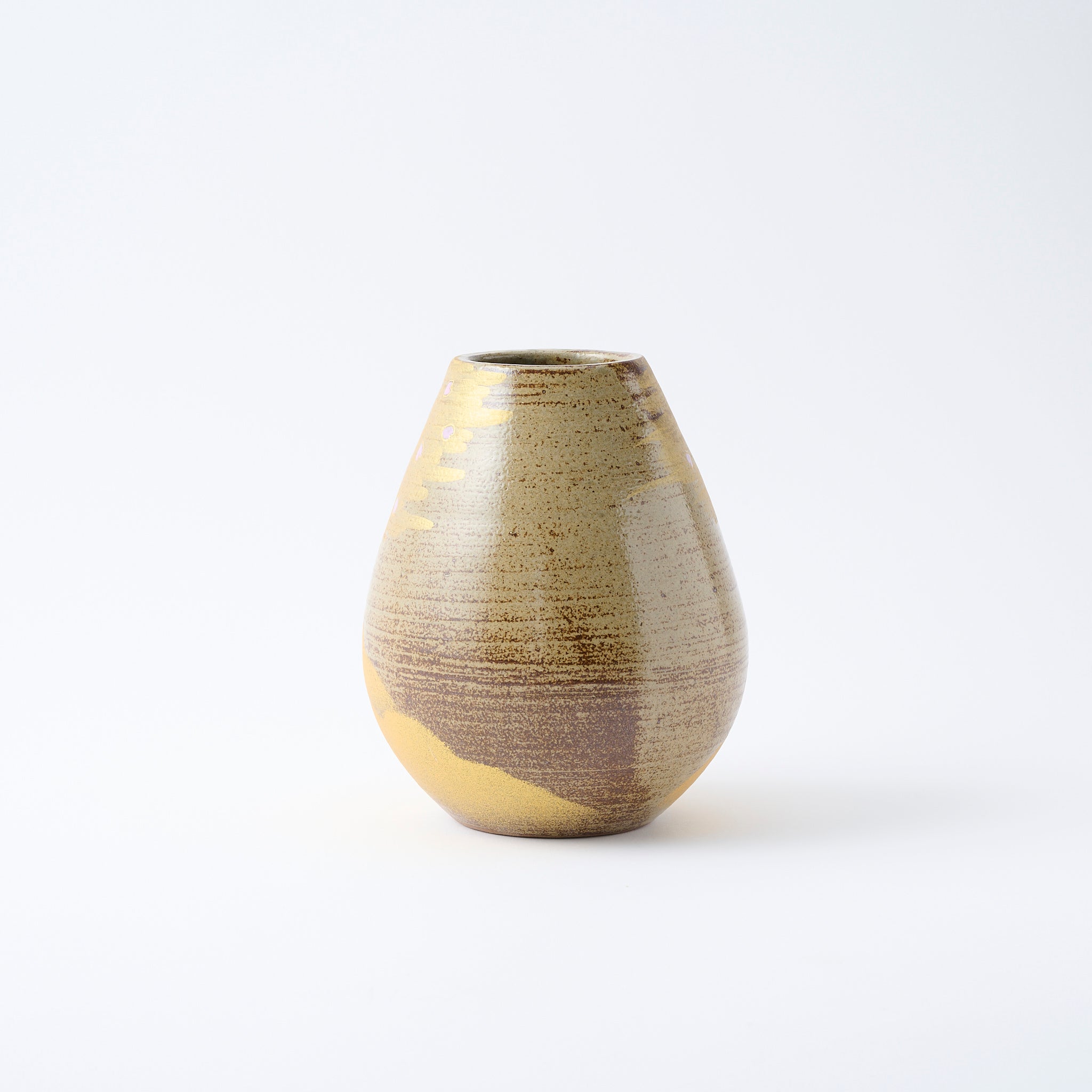Golden Cloud and Mt. Fuji Flower Vase - JAPAN KUTANI SHOP