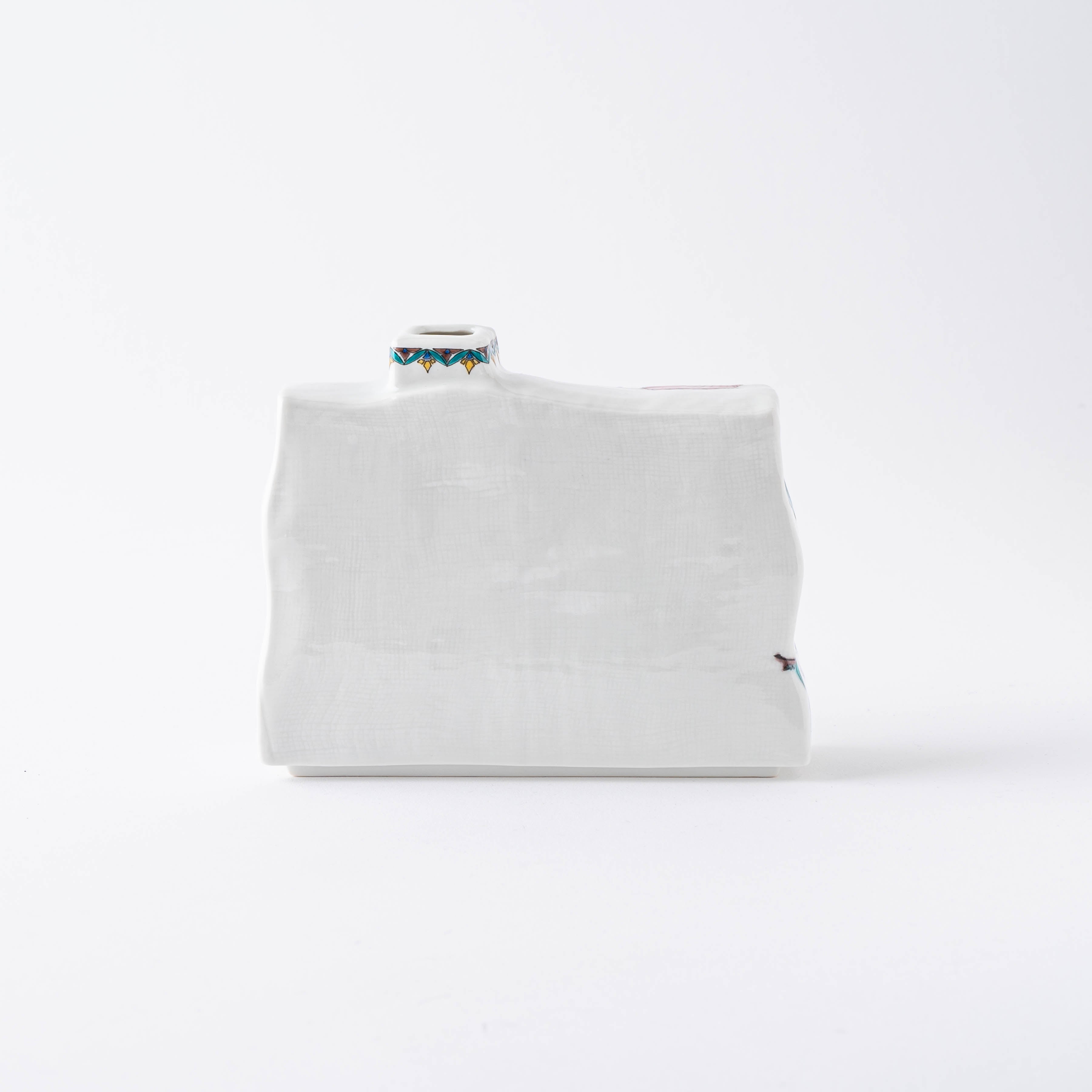 Camellia Rectangular Flower Vase - JAPAN KUTANI SHOP
