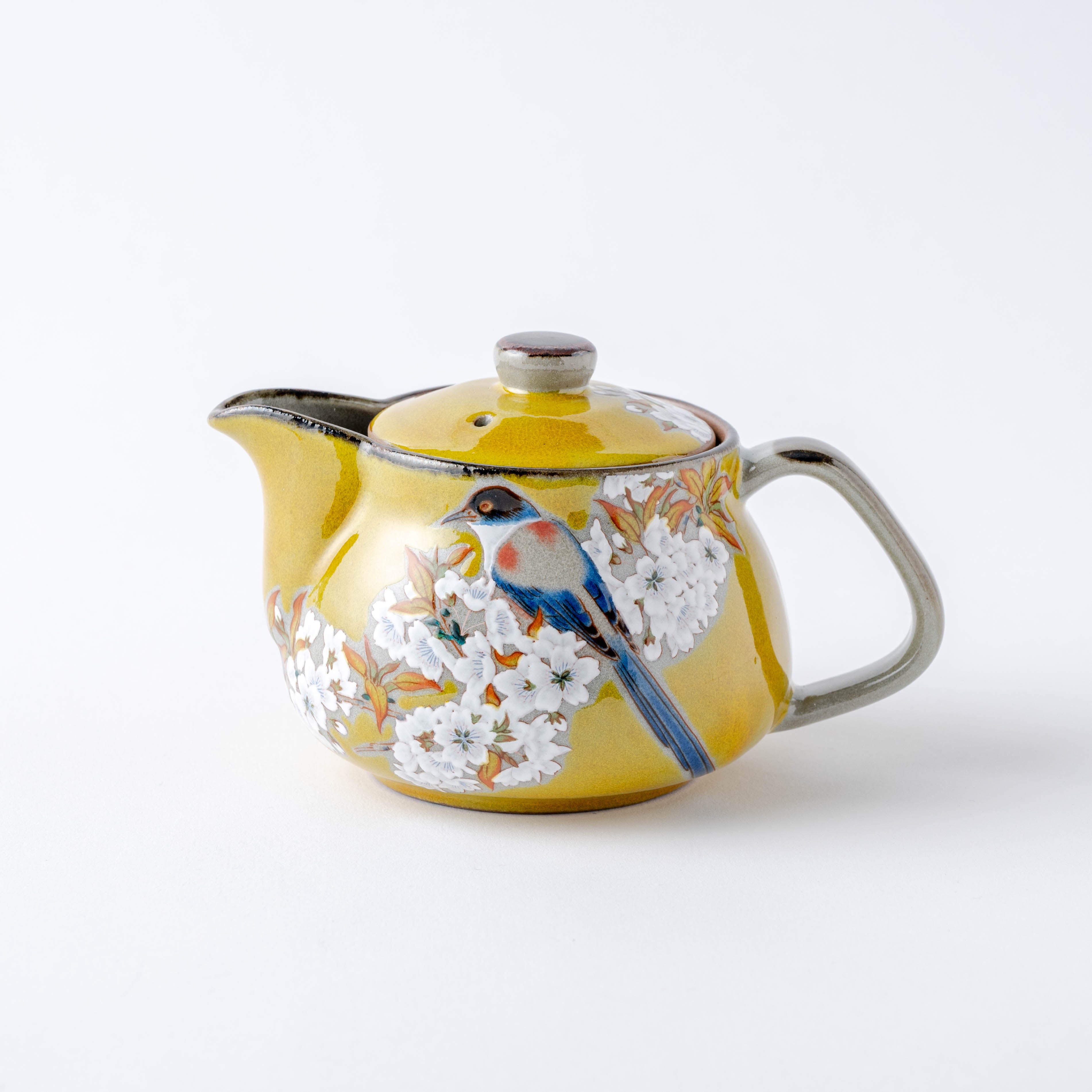 Yoshidaya Sakura and Bird Japanese Teapot