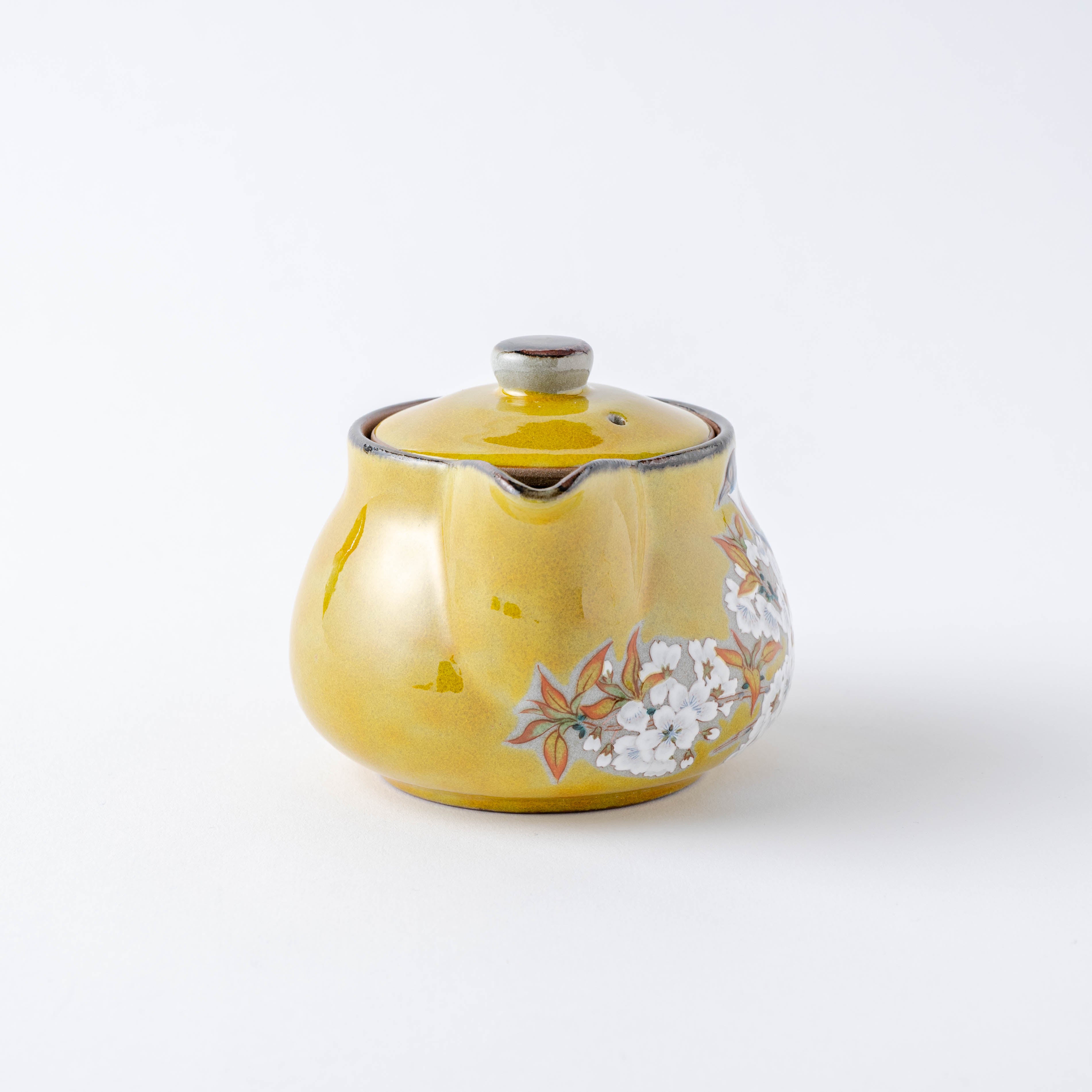 Yoshidaya Sakura and Bird Japanese Teapot