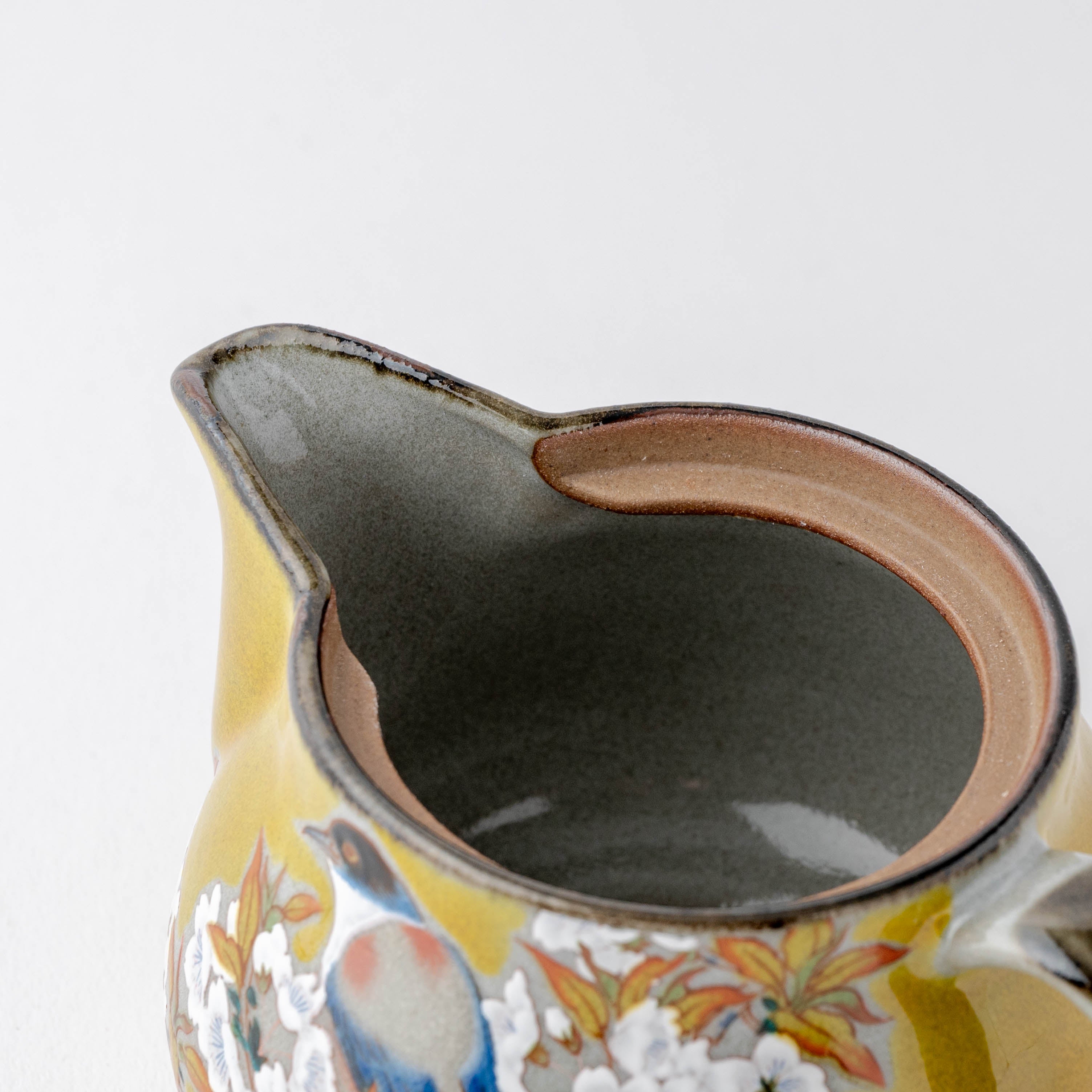 Yoshidaya Sakura and Bird Japanese Teapot