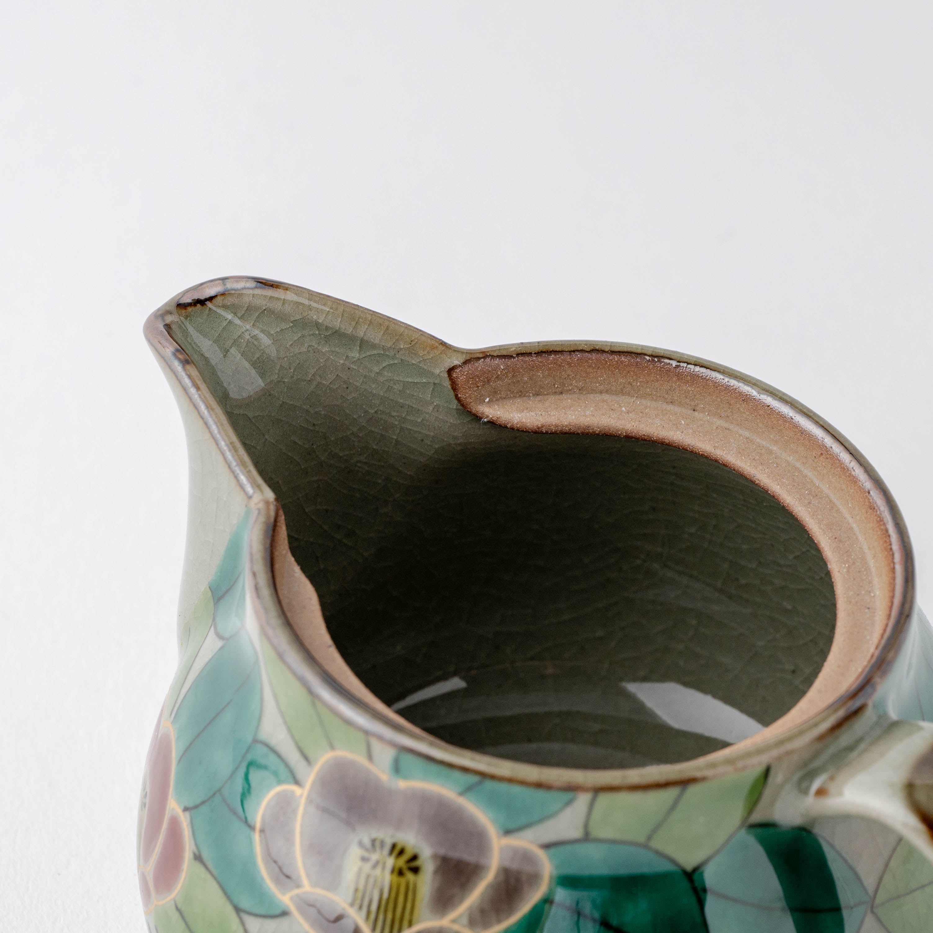 Colorful Sasanqua Japanese Teapot