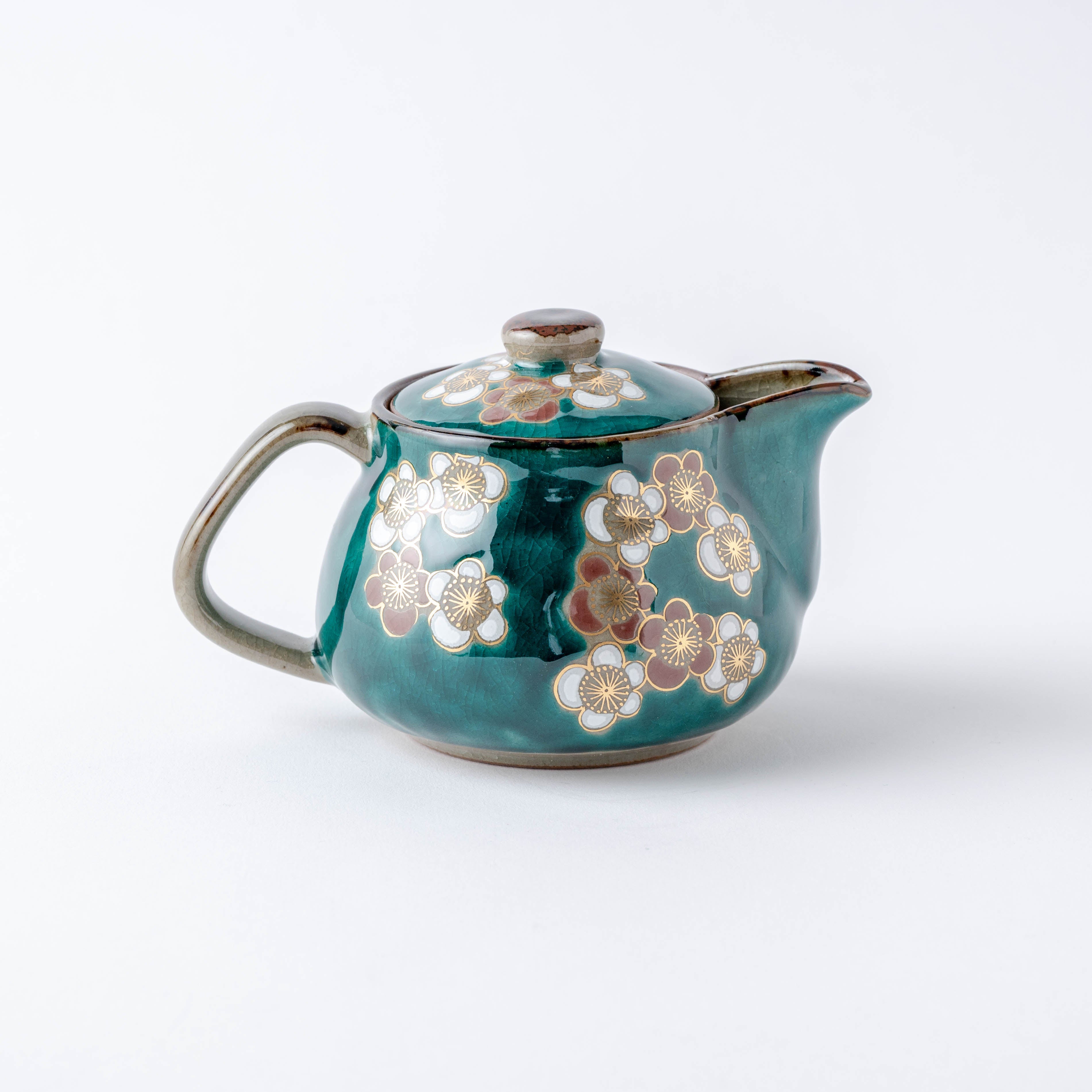 Emerald Green Plum Blossom Teapot