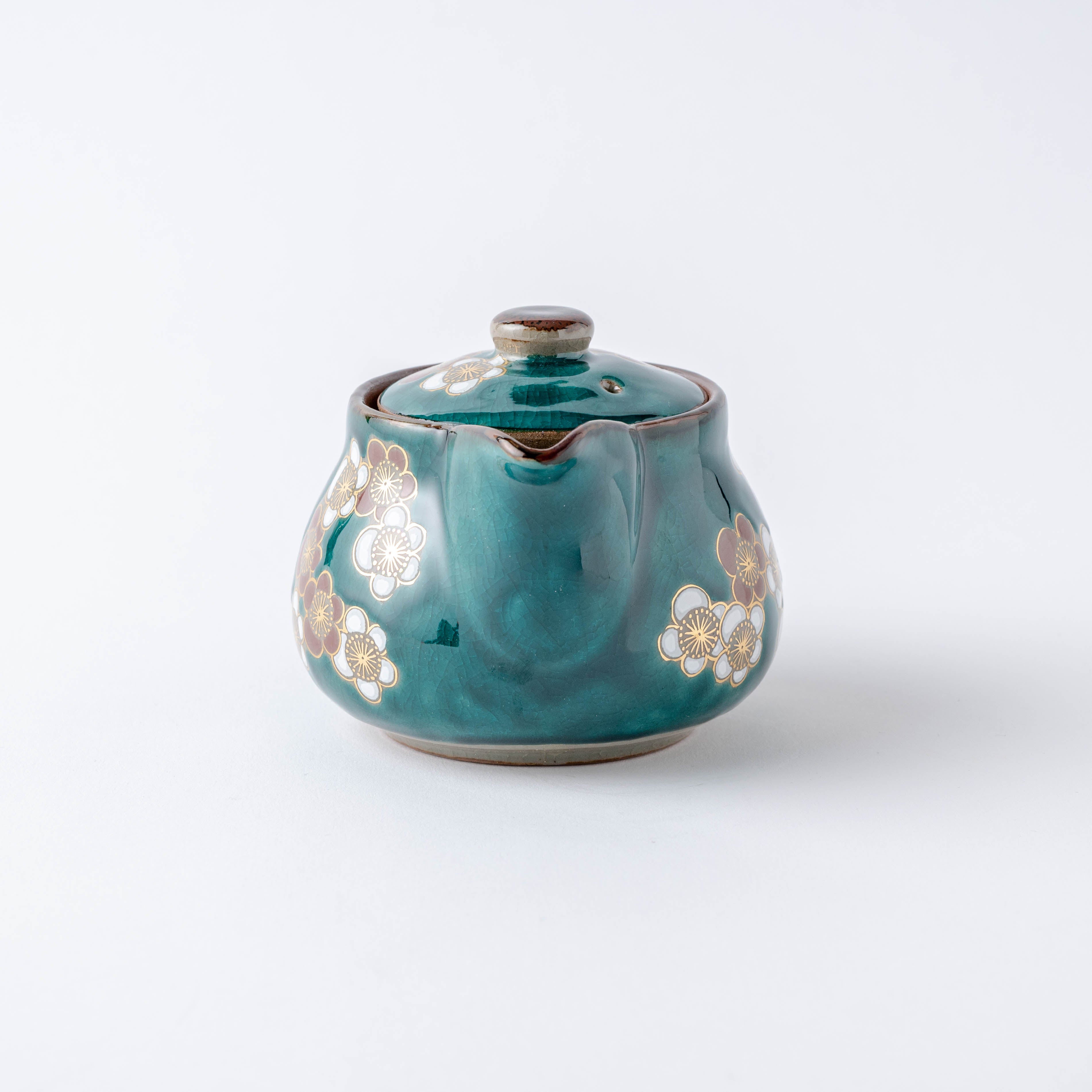 Emerald Green Plum Blossom Teapot