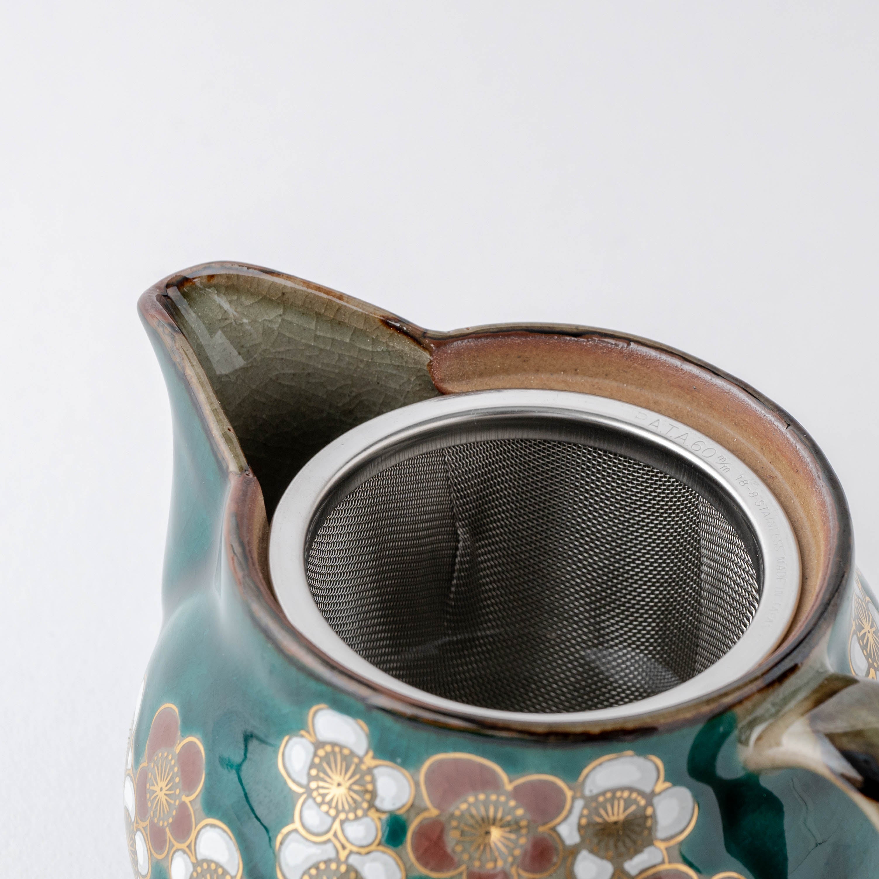 Emerald Green Plum Blossom Teapot