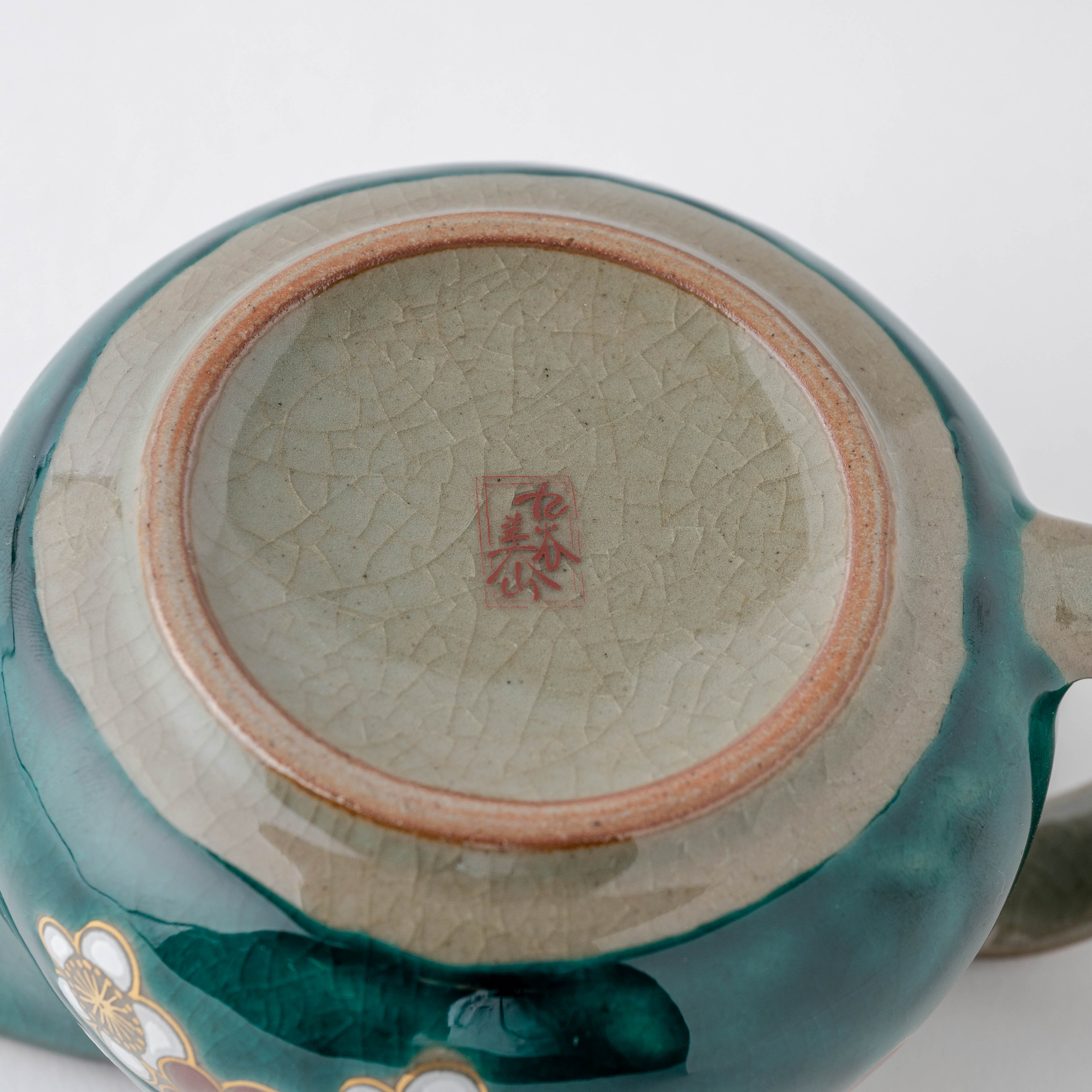 Emerald Green Plum Blossom Teapot