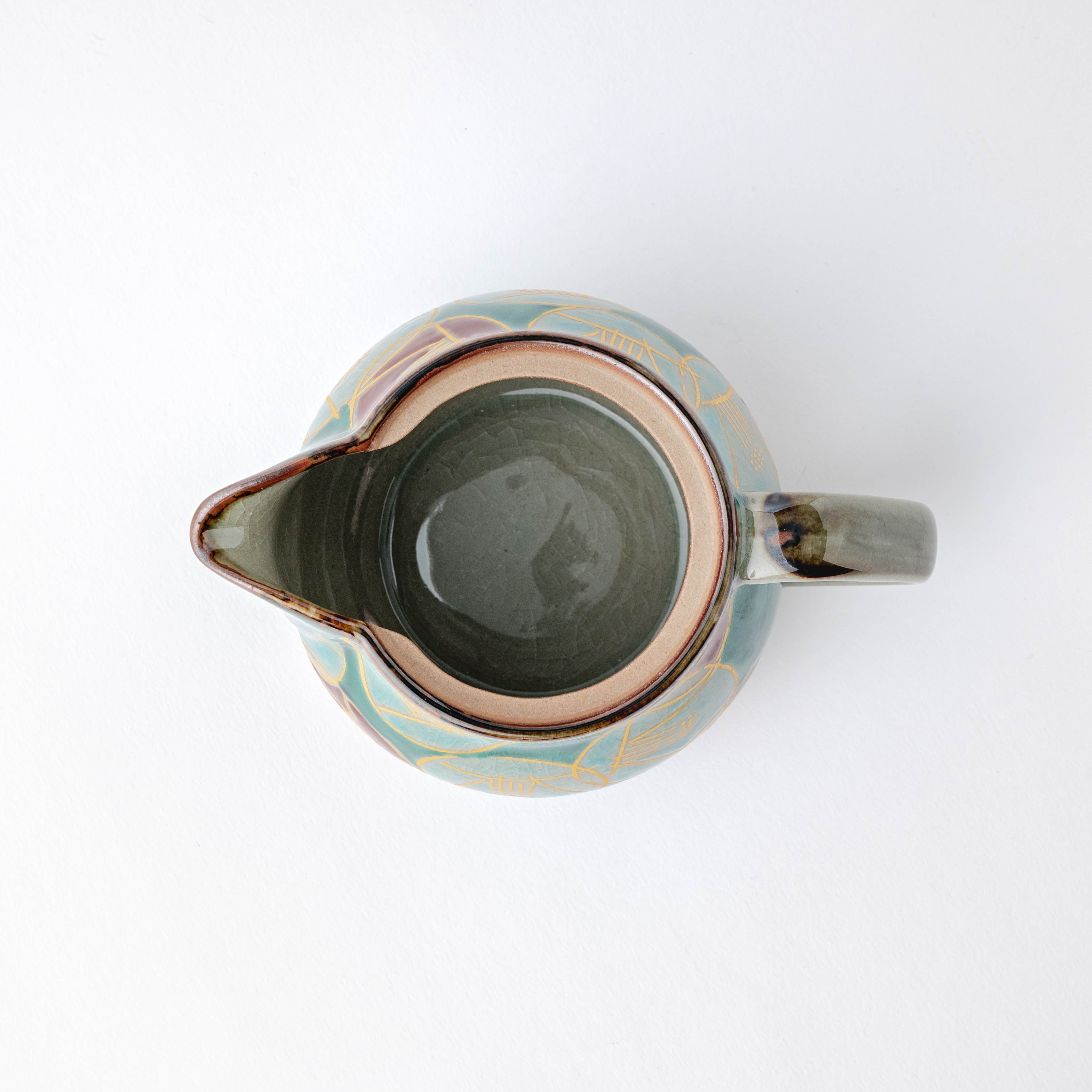 Golden Camellia Japanese Teapot