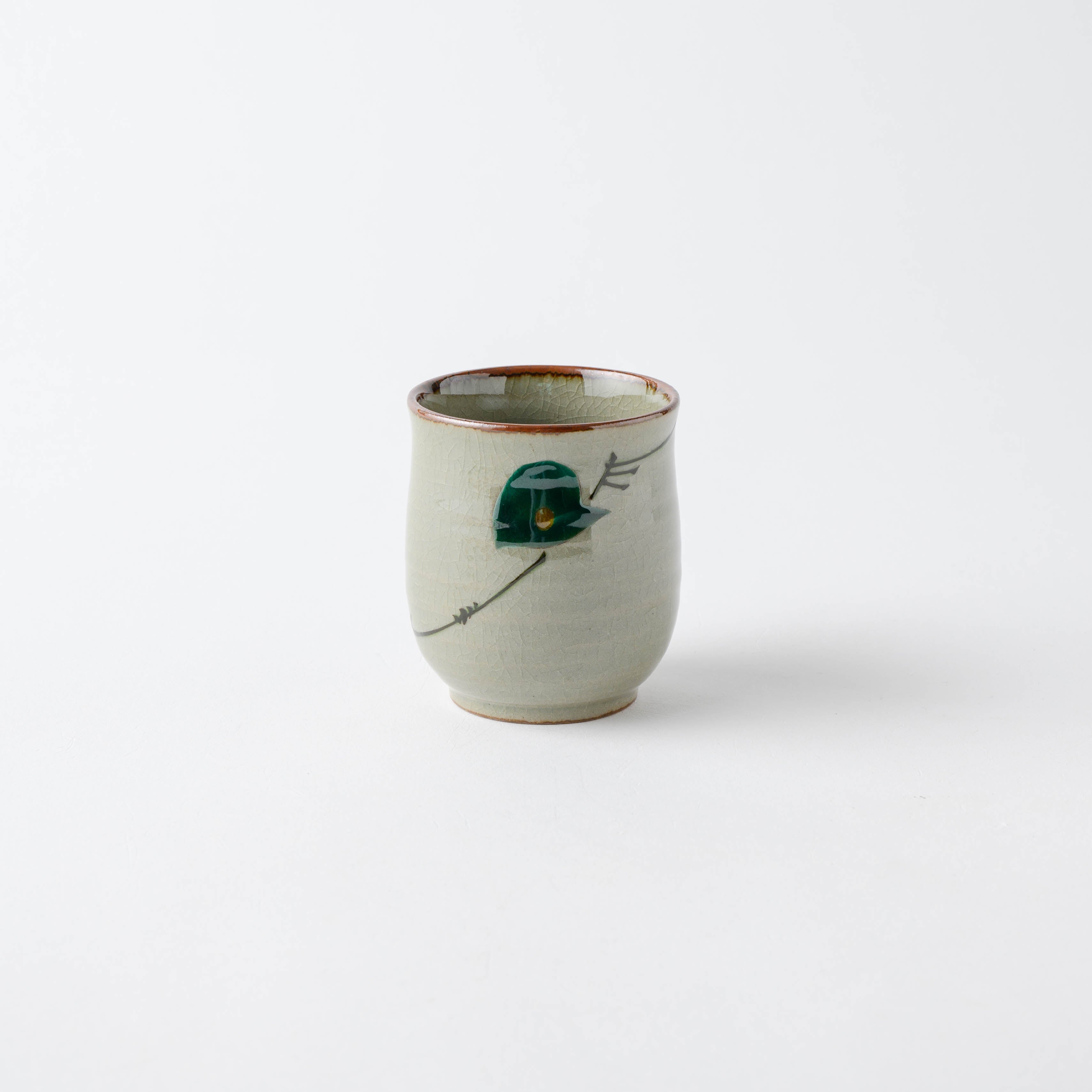 Red and White Camellia Japanese Teacup Pair - JAPAN KUTANI SHOP