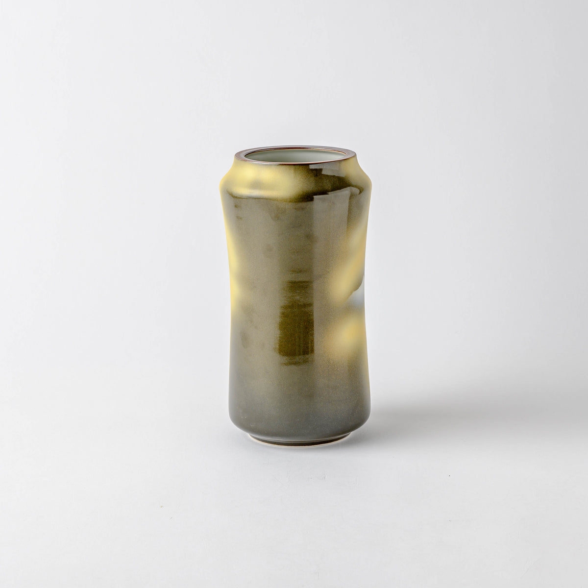 Crane and Misty Mountain Flower Vase