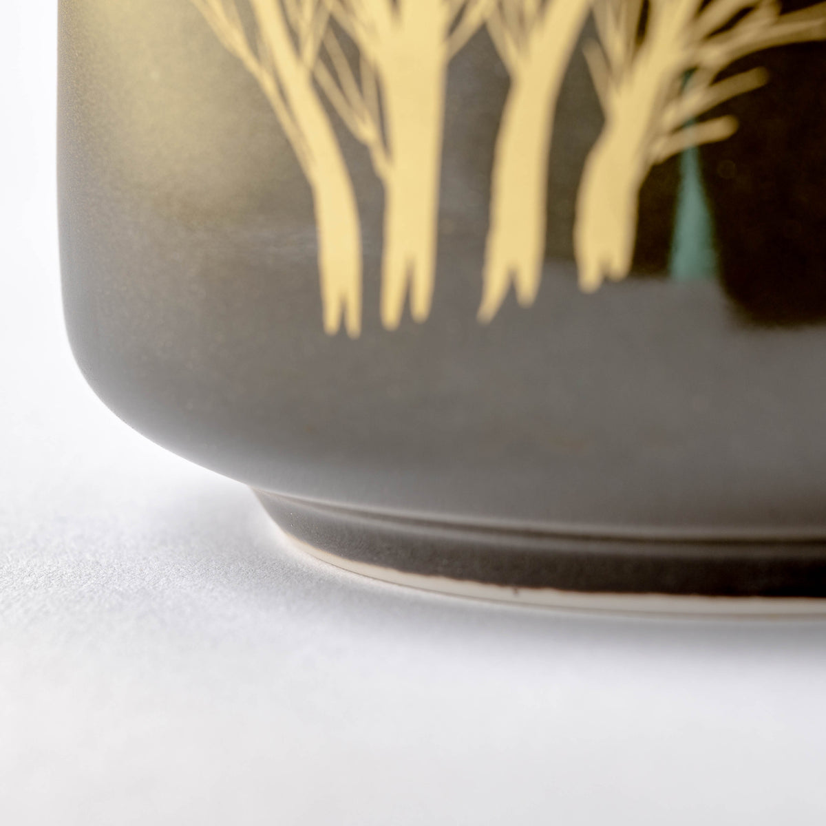Crane and Misty Mountain Flower Vase