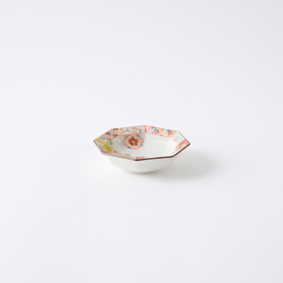 Floral Brocade Octagonal Sauce Plate