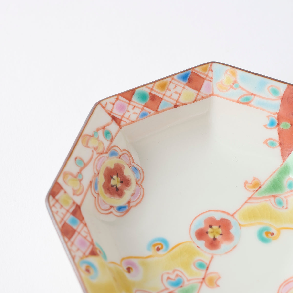 Floral Brocade Octagonal Sauce Plate
