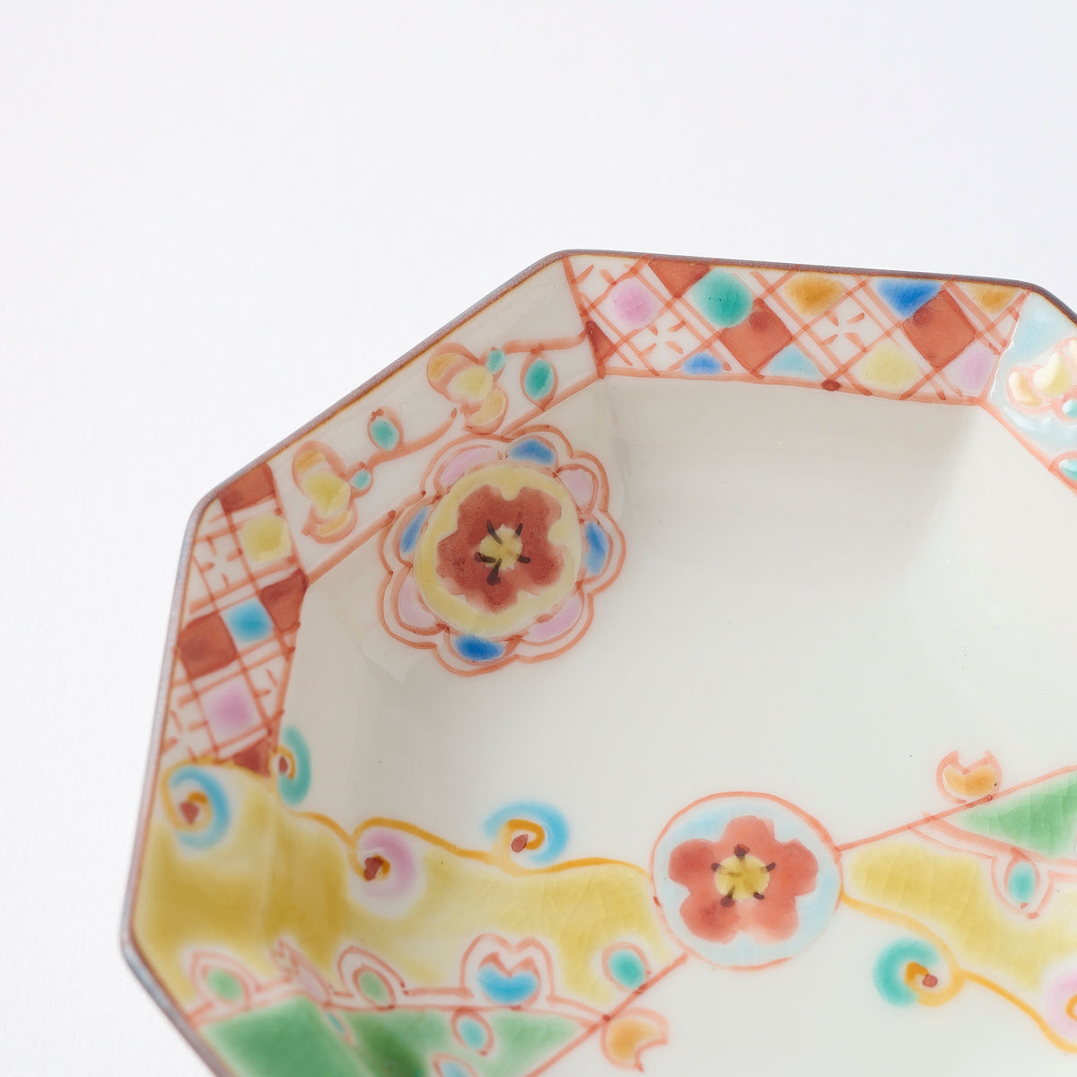 Floral Brocade Octagonal Sauce Plate