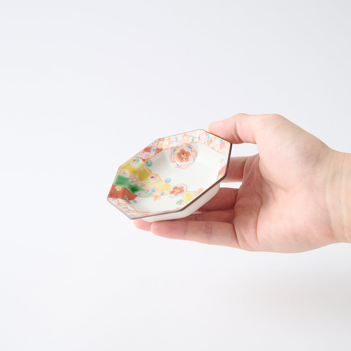 Floral Brocade Octagonal Sauce Plate