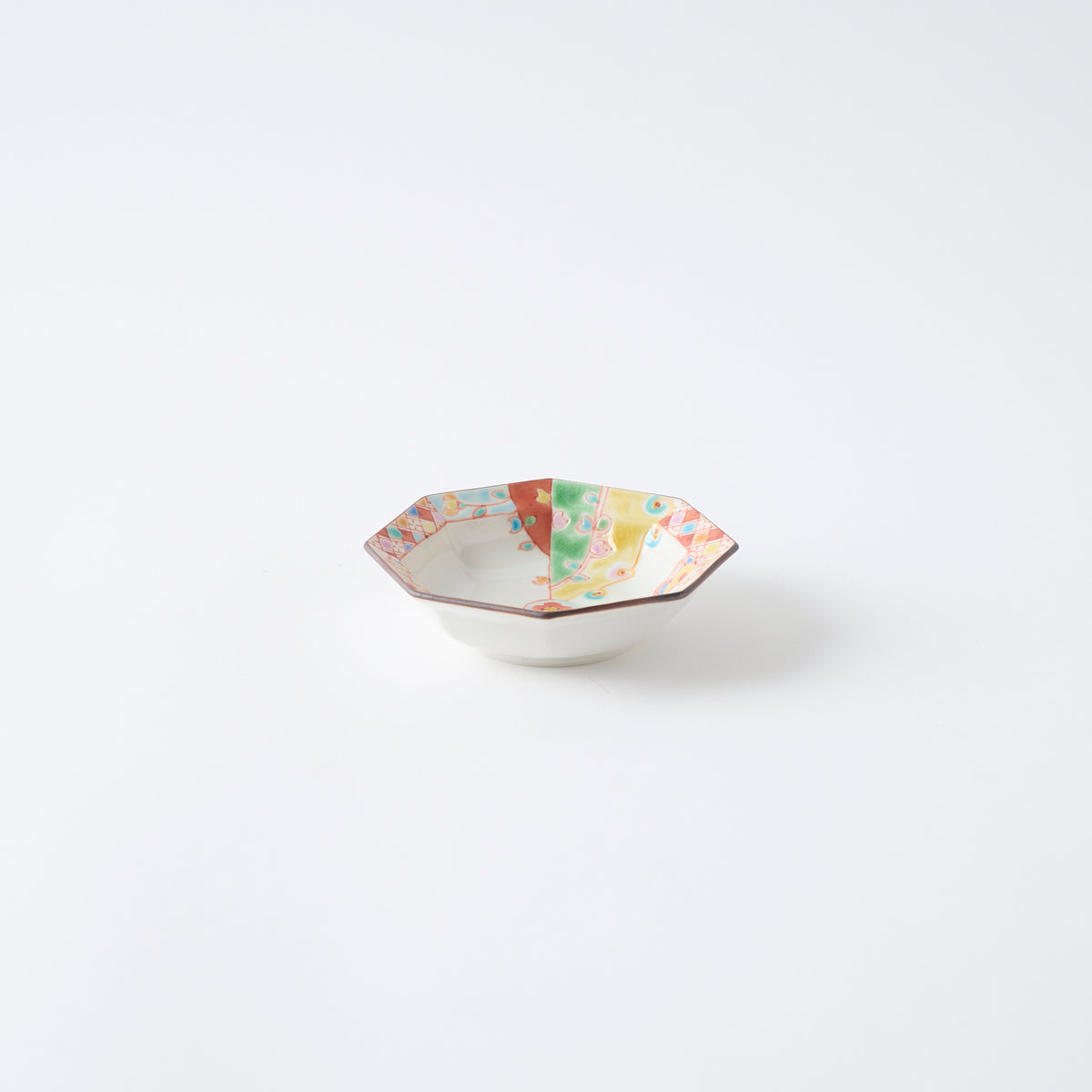 Floral Brocade Octagonal Sauce Plate