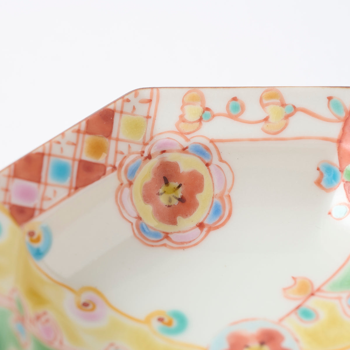 Floral Brocade Octagonal Sauce Plate