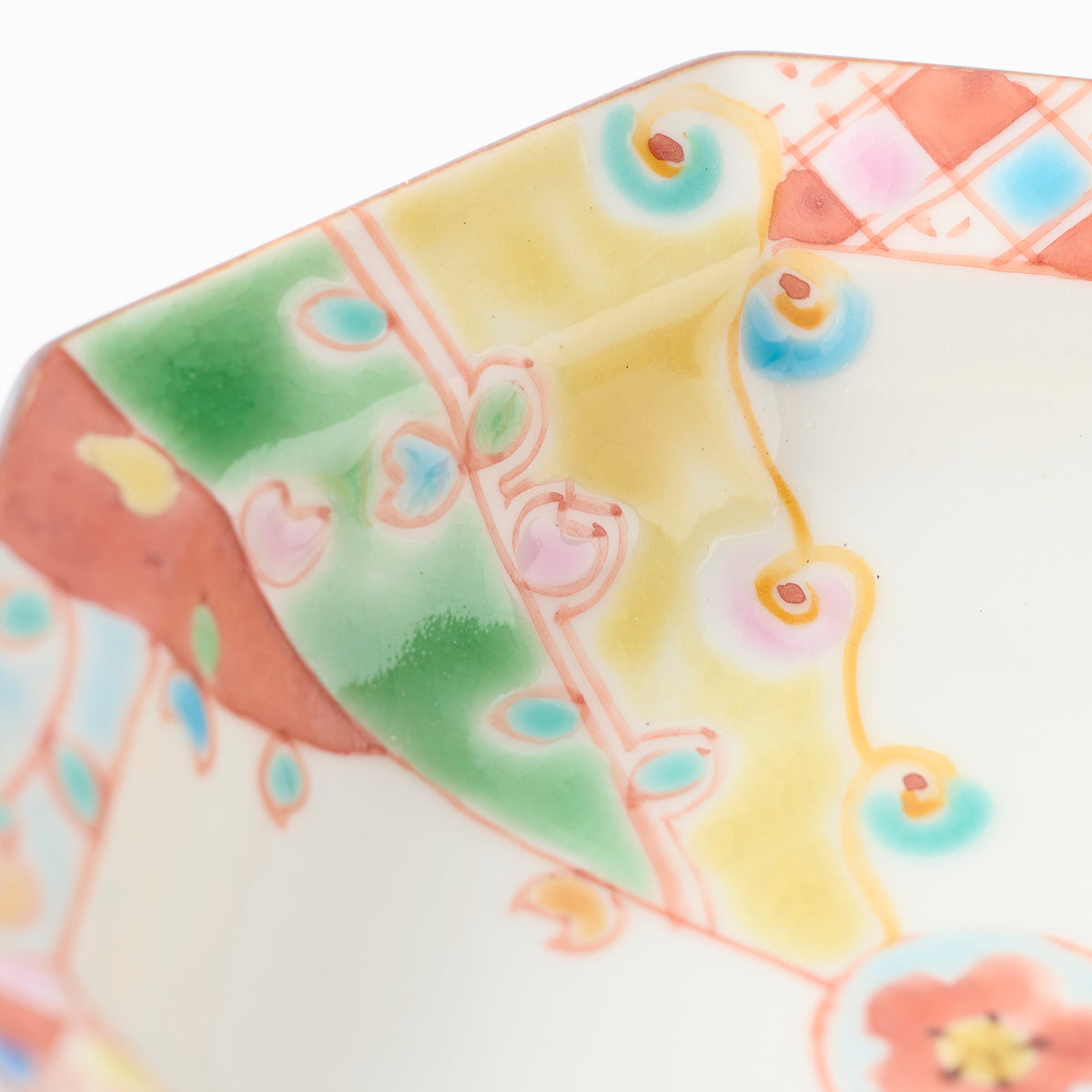 Floral Brocade Octagonal Sauce Plate