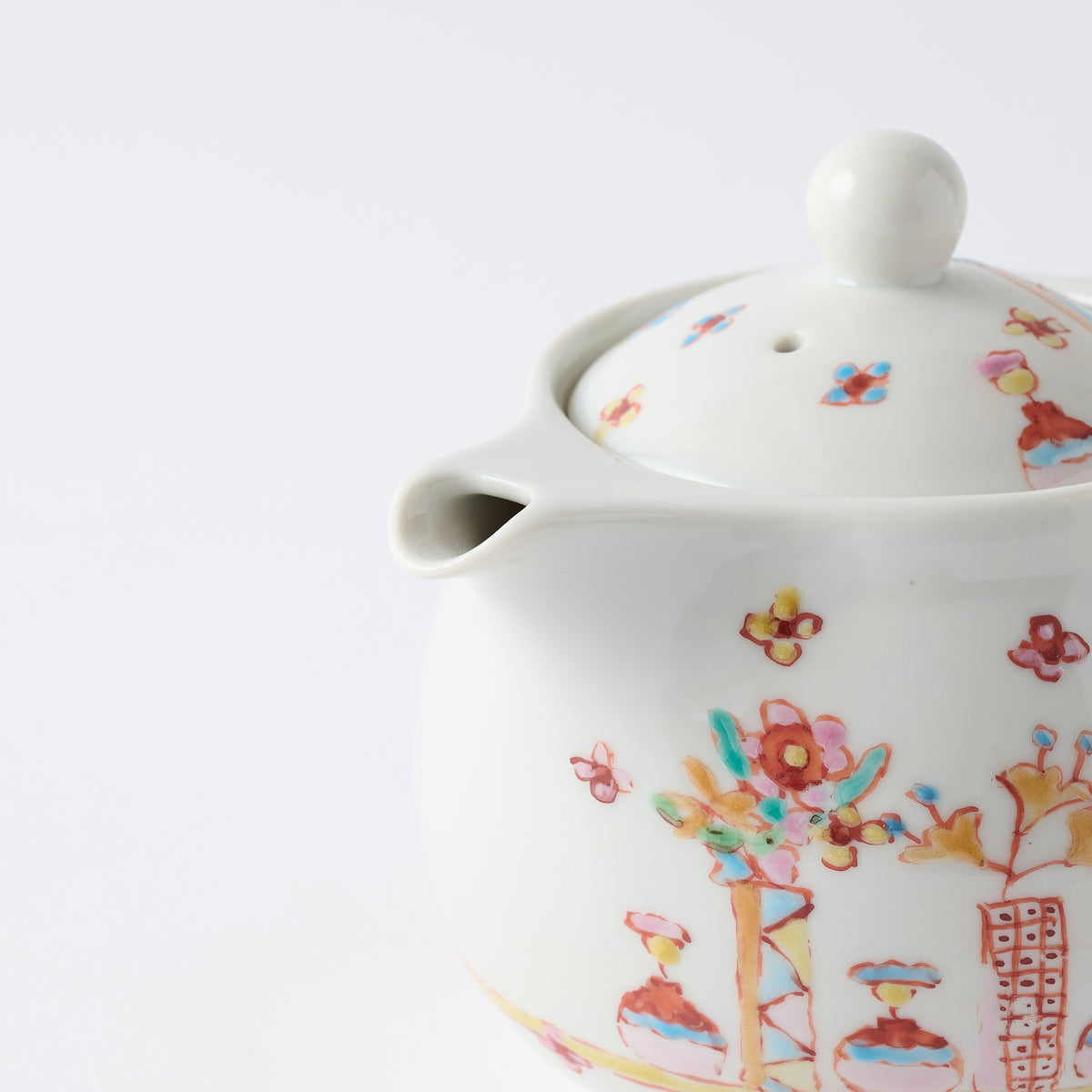Flowers in Vases Japanese Teapot