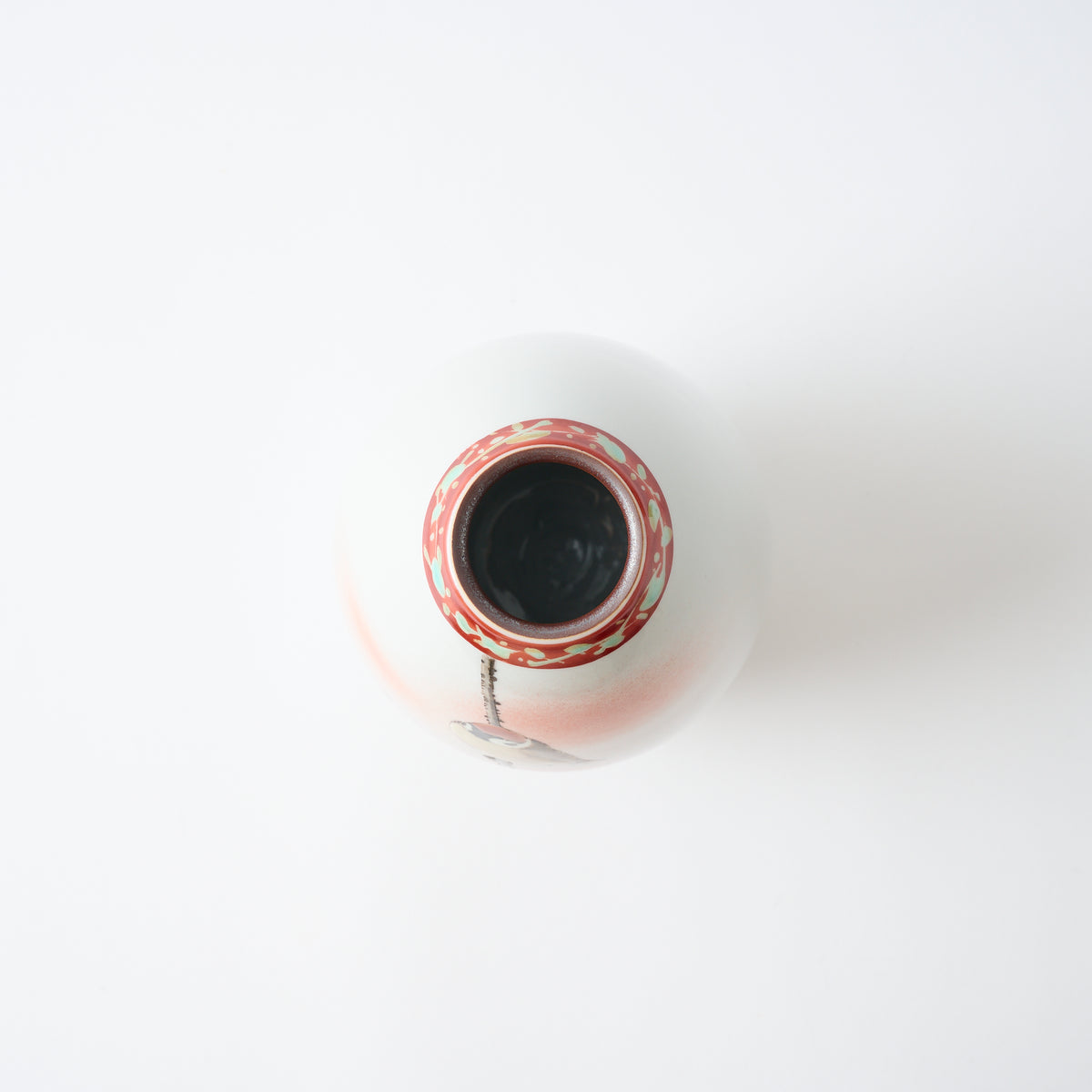 Perched Sparrow Japanese Flower Vase