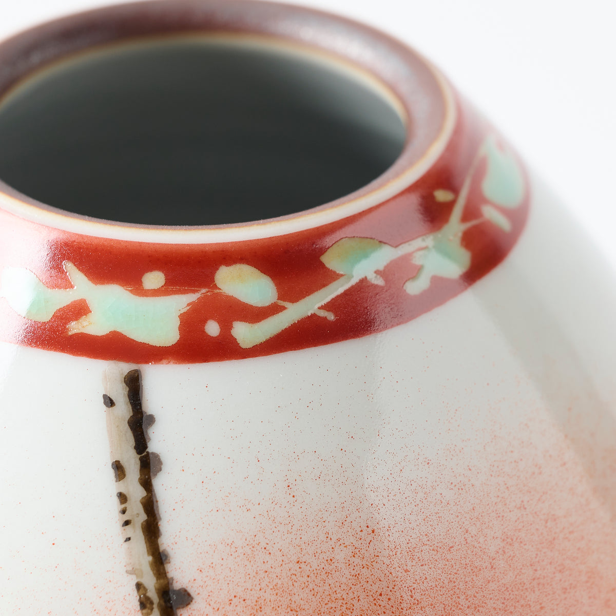 Perched Sparrow Japanese Flower Vase