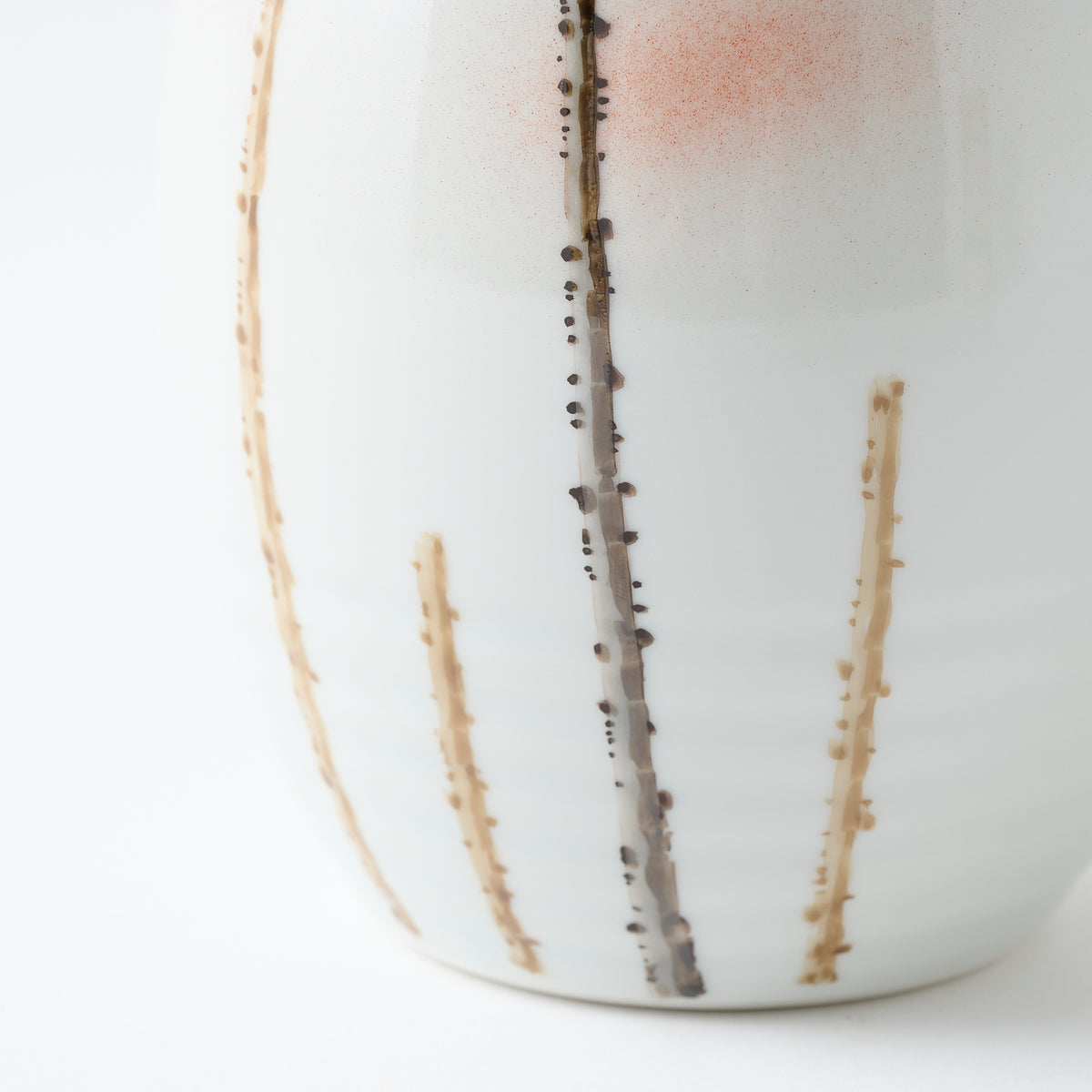 Perched Sparrow Japanese Flower Vase
