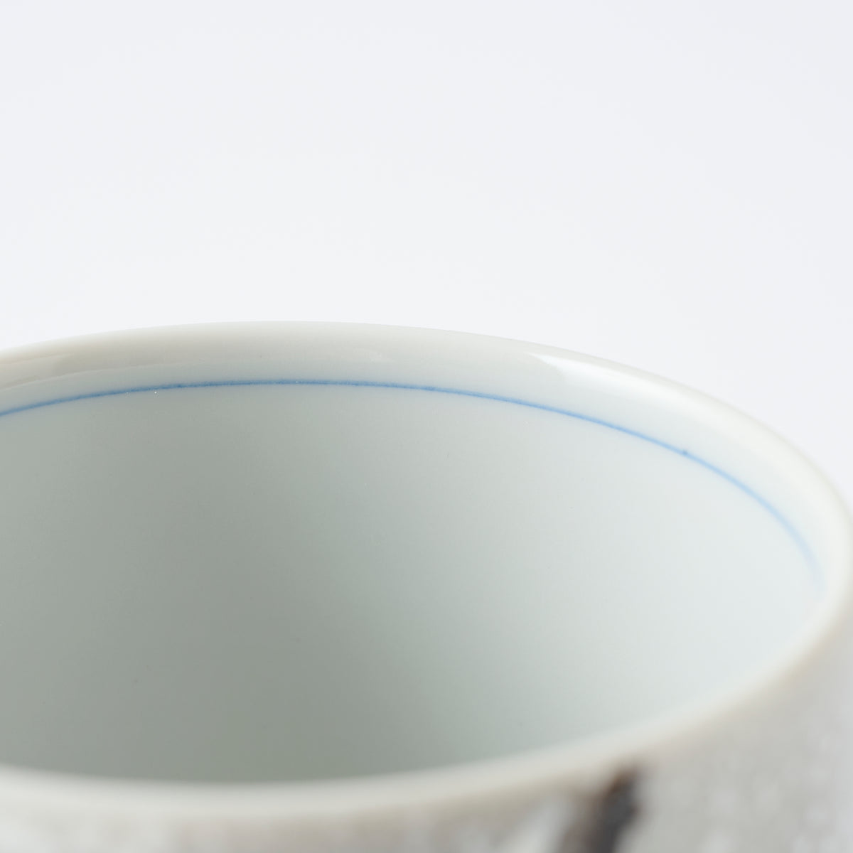 Sparrow in the Snow Japanese Yunomi Teacup