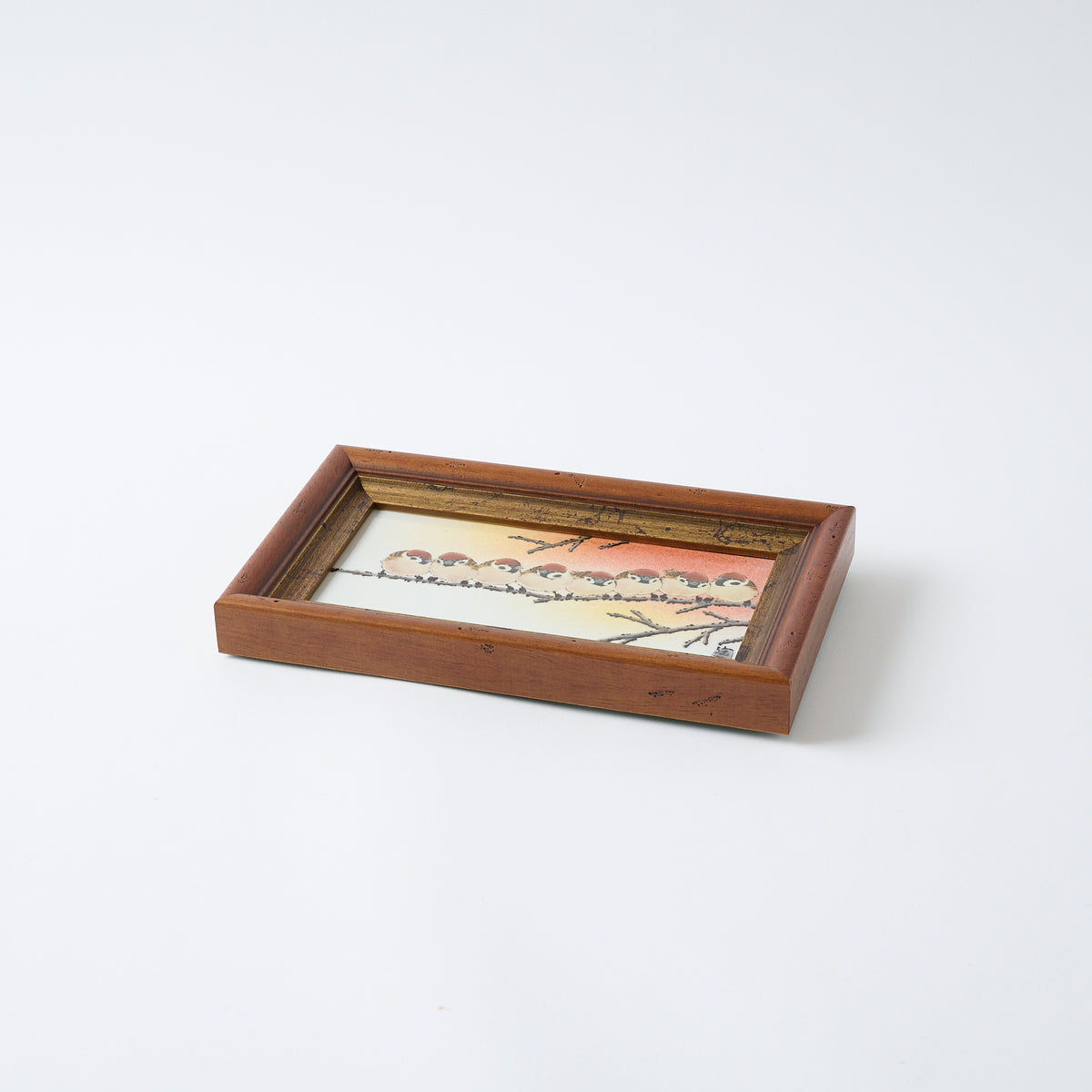 Flock of Sparrows Porcelain Plaque