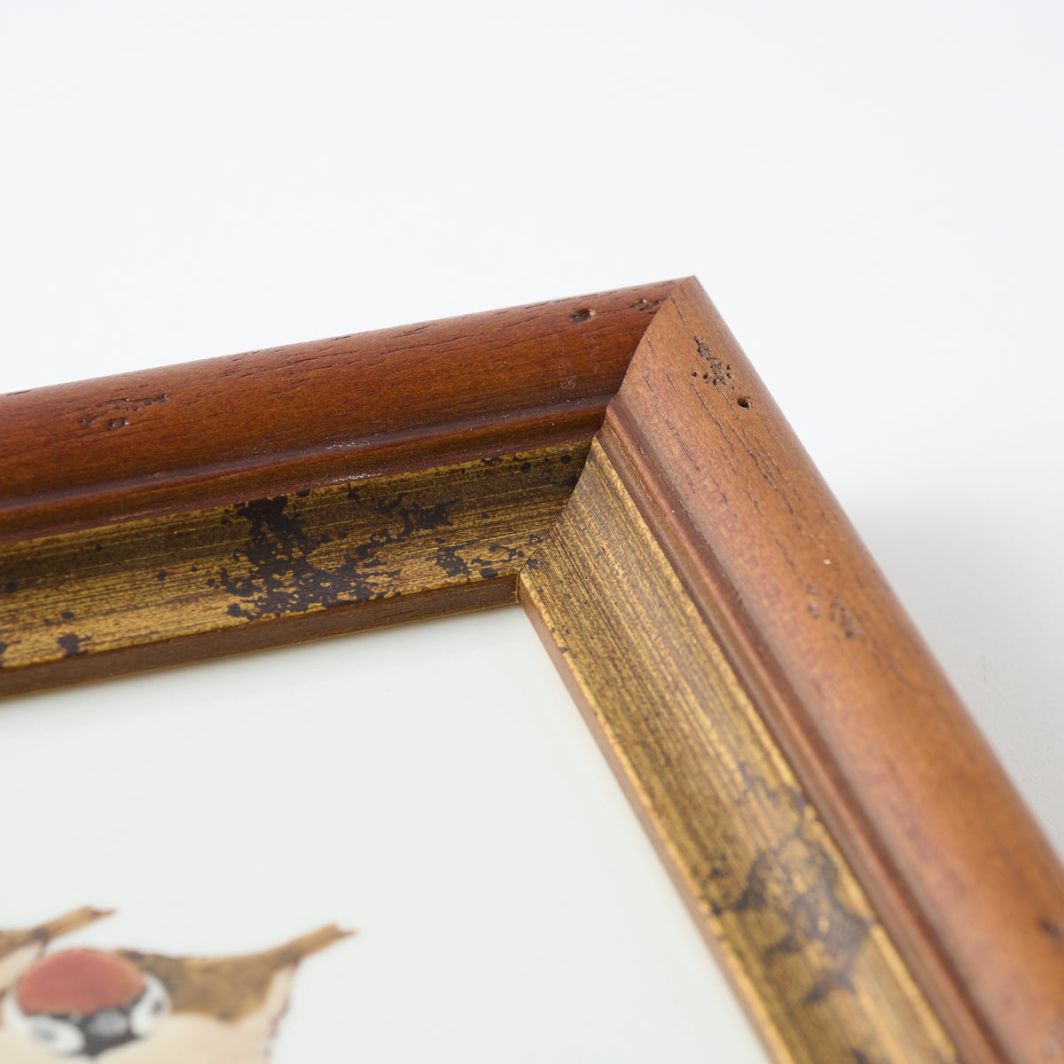 Sparrows and Balloon Flower Porcelain Plaque