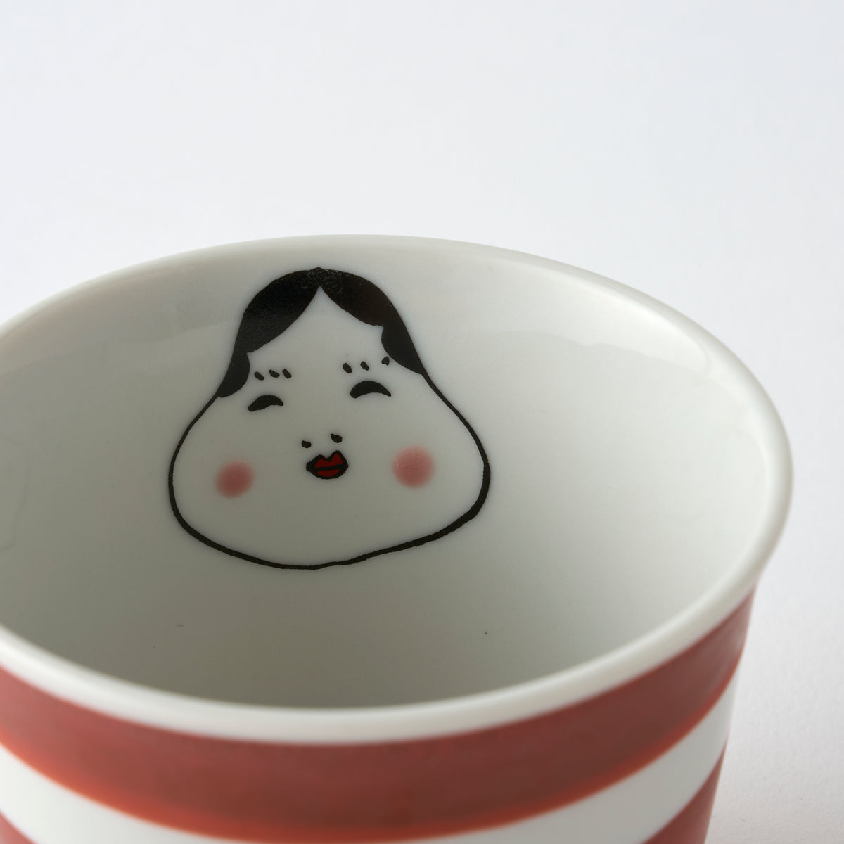 Okame and Hyottoko Japanese Teacup Pair