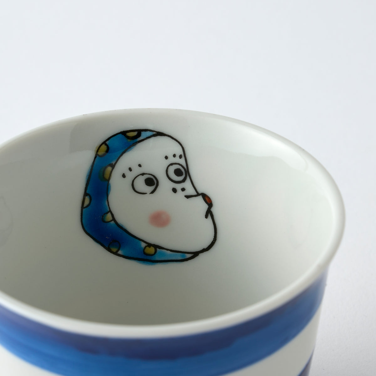 Okame and Hyottoko Japanese Teacup Pair