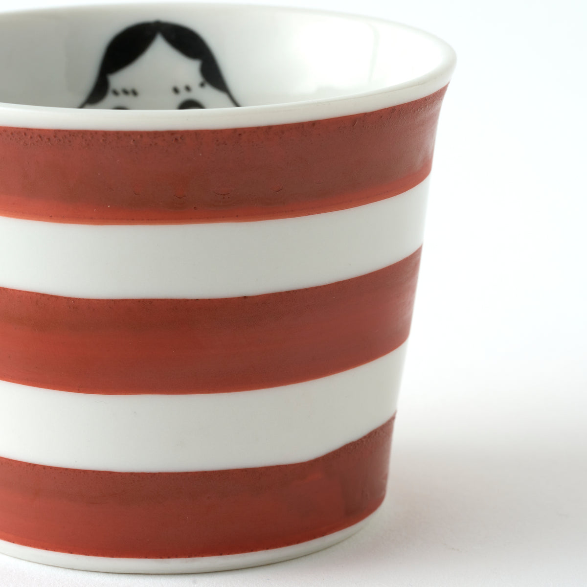 Okame and Hyottoko Japanese Teacup Pair