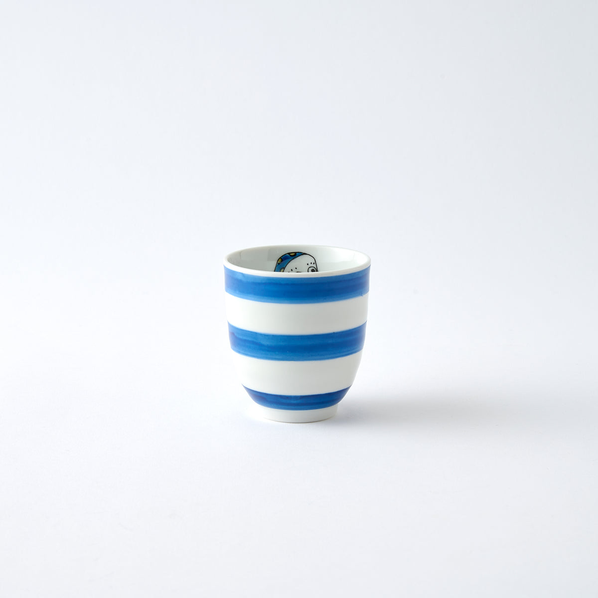 Okame and Hyottoko Japanese Yunomi Teacup Pair