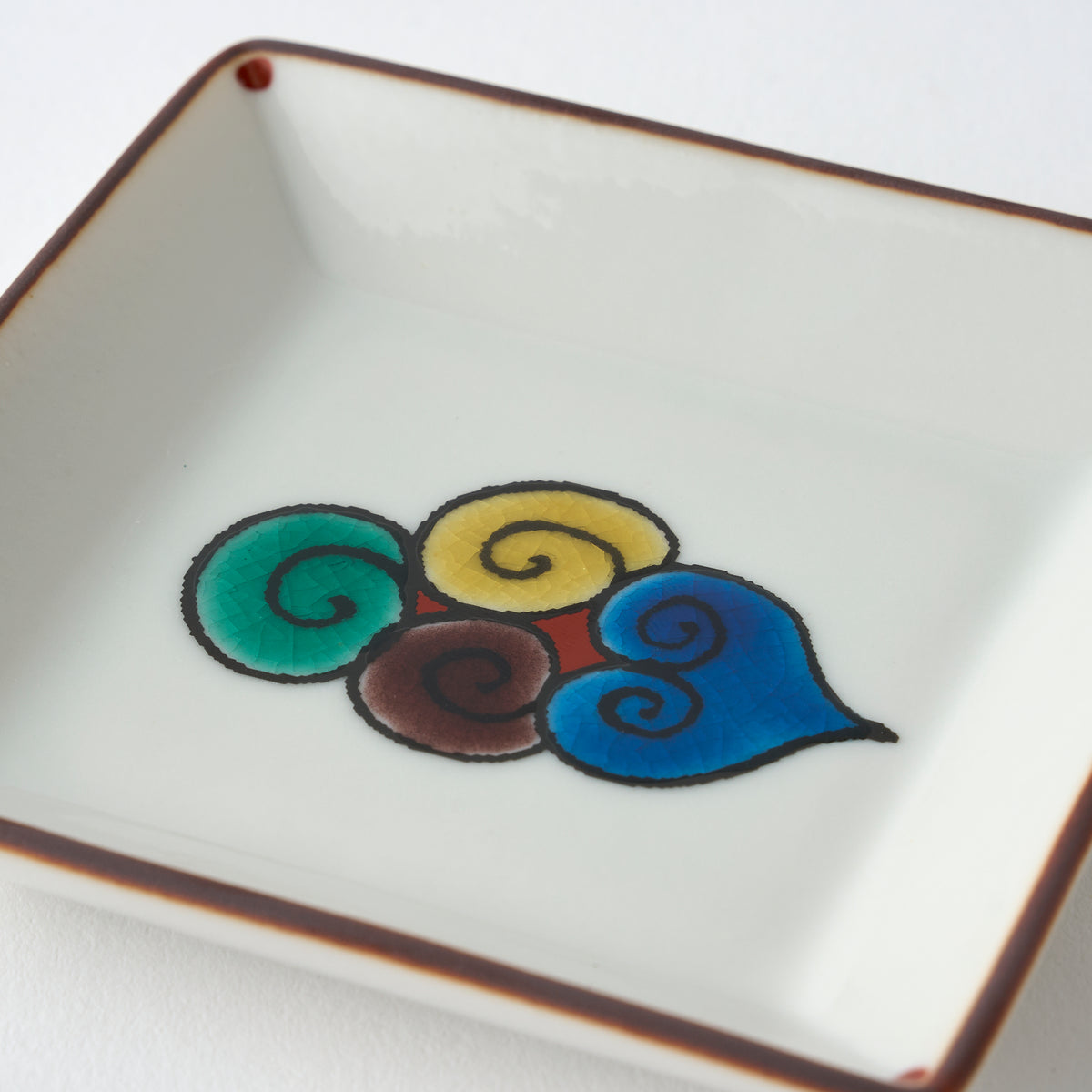 Lucky Motifs Square Sauce Plate