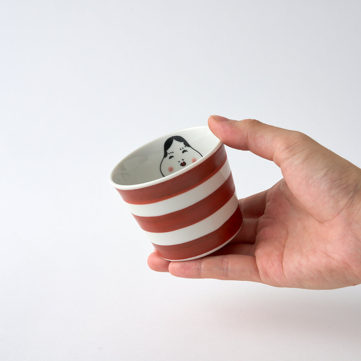 Okame and Hyottoko Japanese Teacup Pair