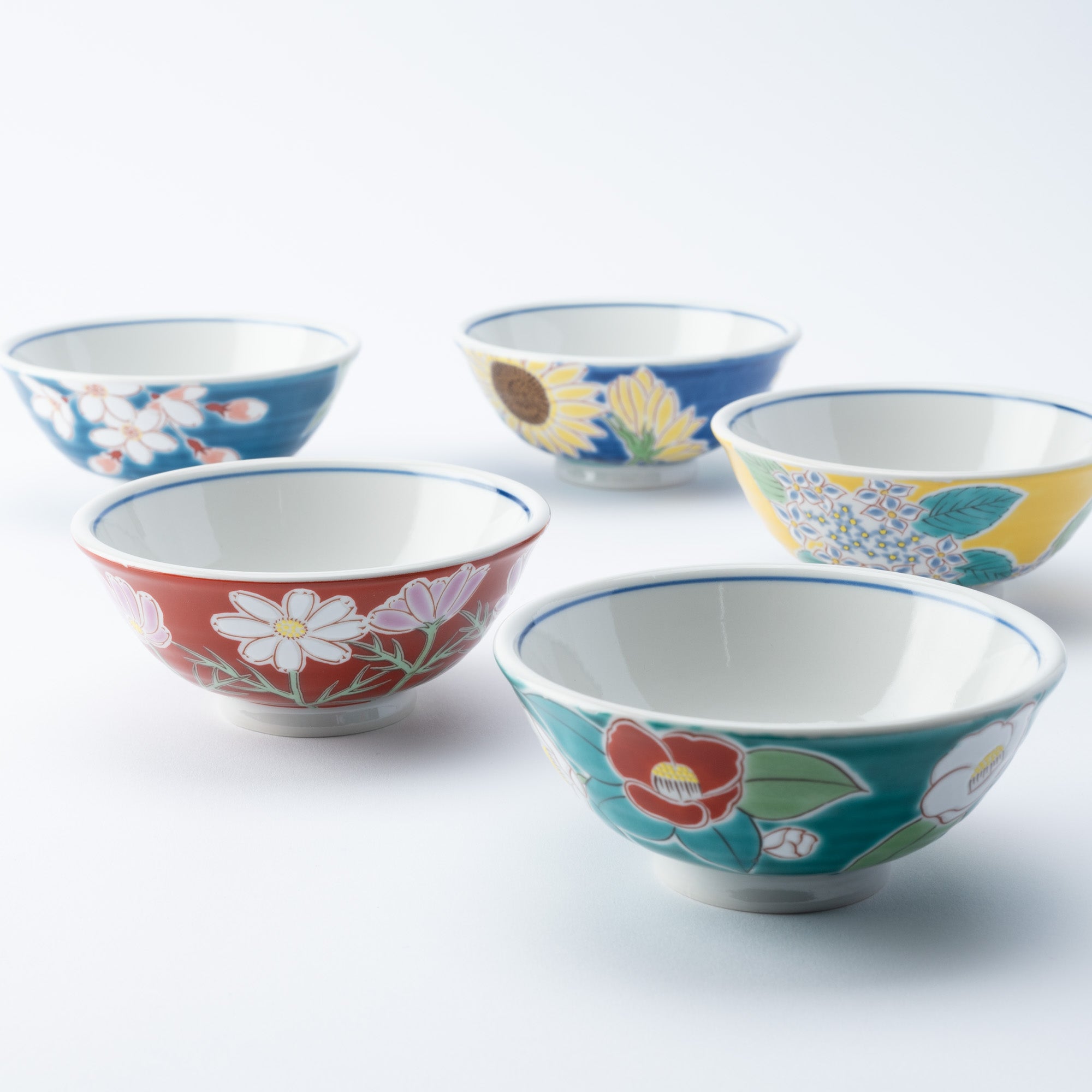 Seasonal Flowers Japanese Rice Bowl